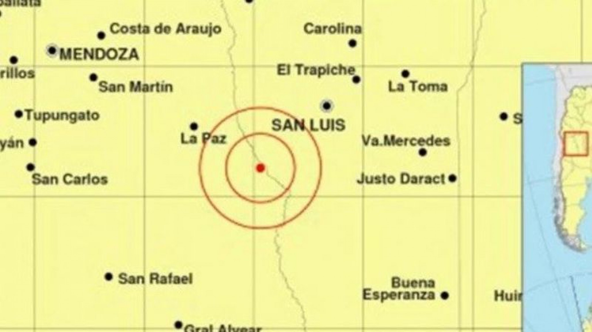 Un sismo con centro en Mendoza y San Luis también se sintió en el resto del país