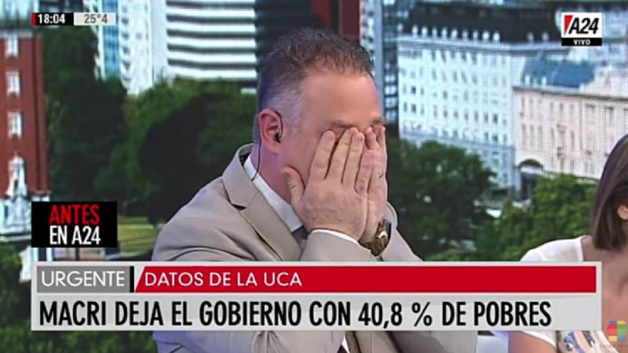 Video: Periodista no contuvo las lágrimas al dar la cifra de niños pobres en Argentina