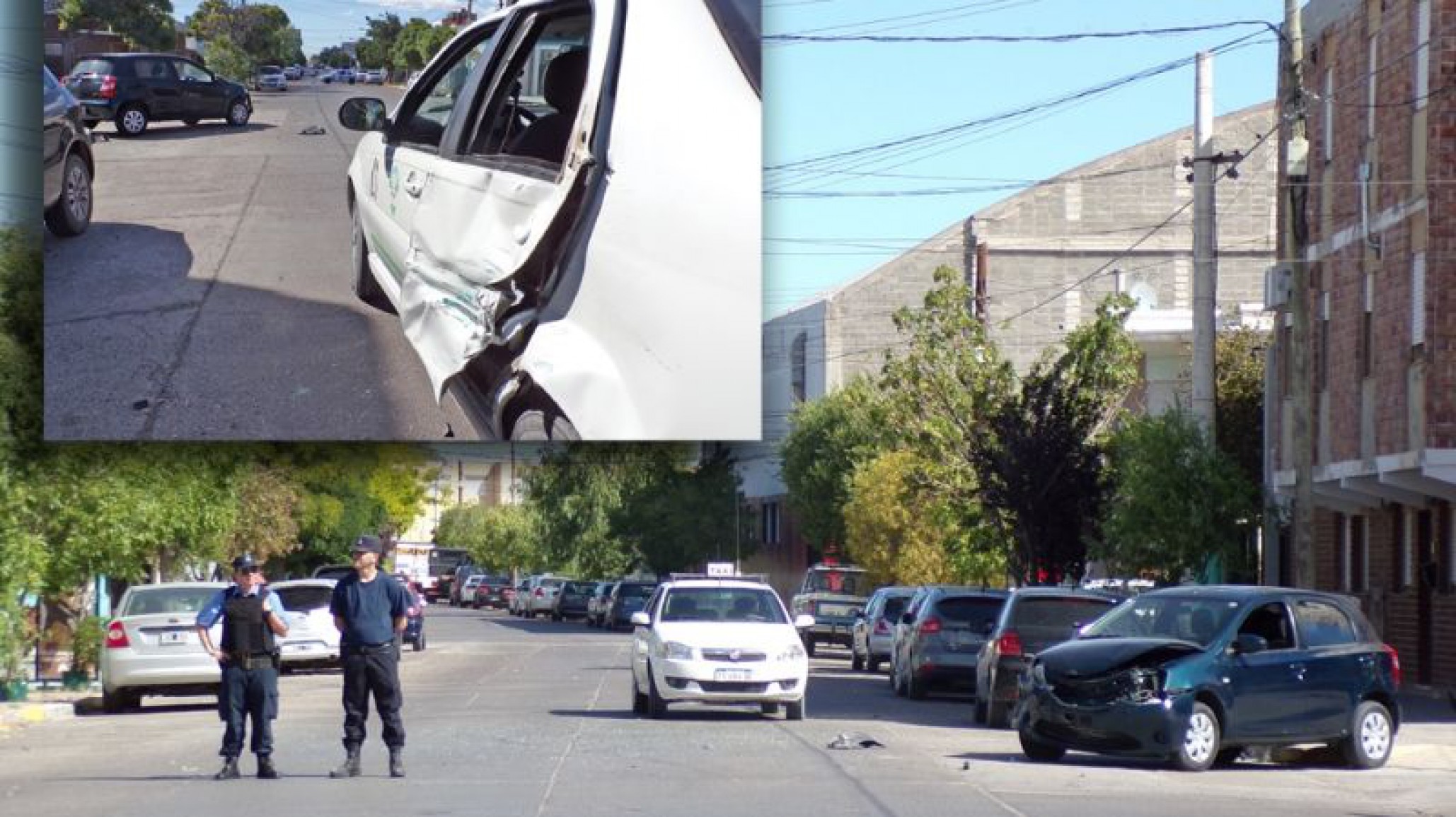 Fuerte choque en Trelew: dos personas terminaron en el hospital