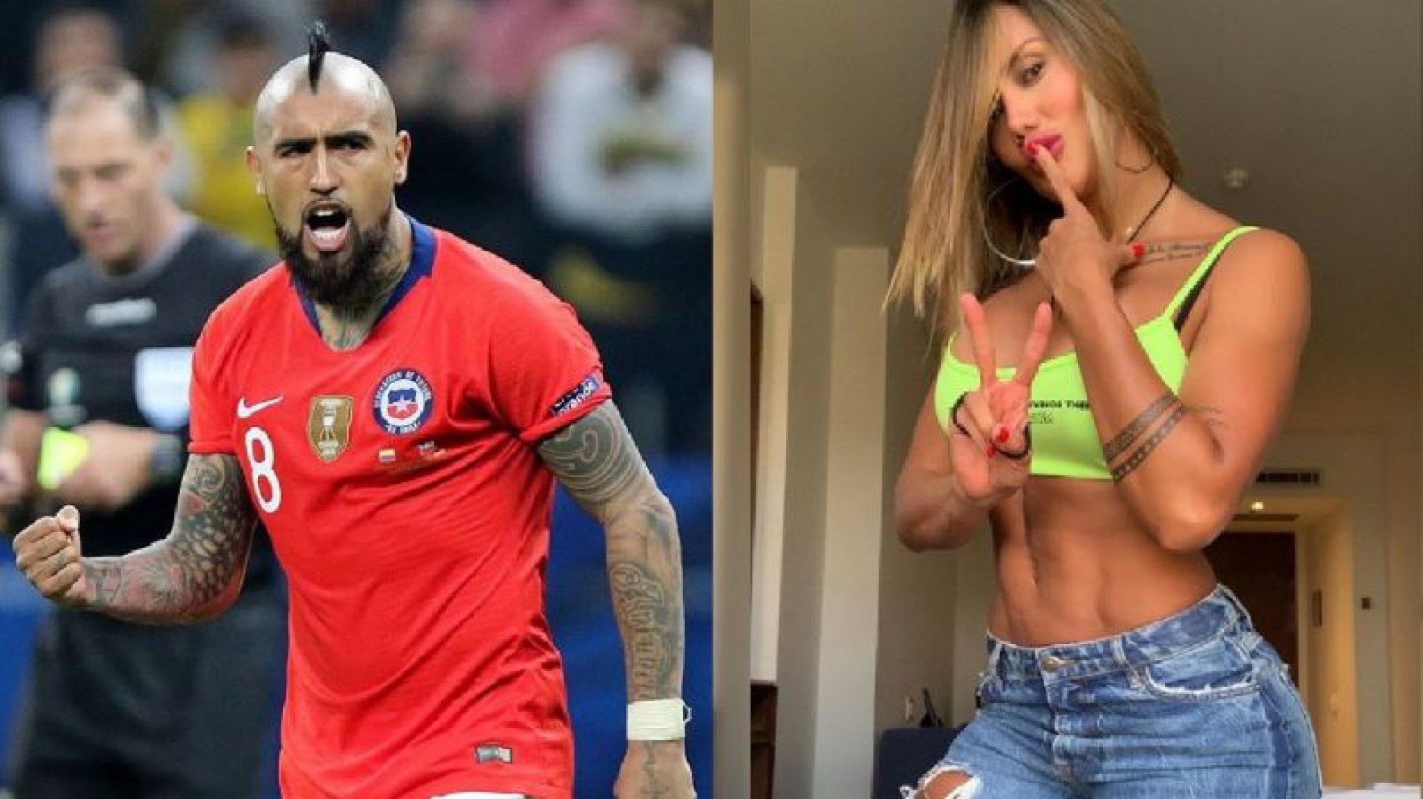 Arturo Vidal recibió el 2020 junto a su candente novia colombiana