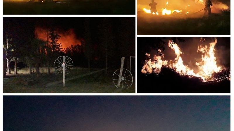 Se incendiaron dos chacras en la zona del Valle: Se necesitaron once dotaciones para detener el fuego