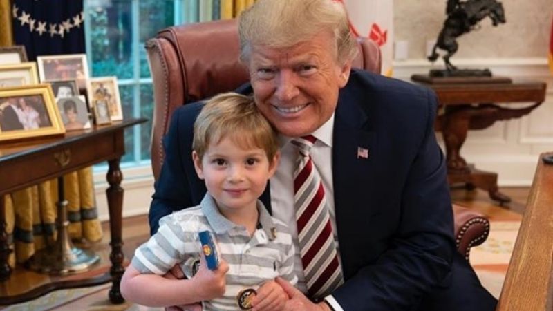 Donald Trump mostró su lado más dulce en el día del cumpleaños de su nieto