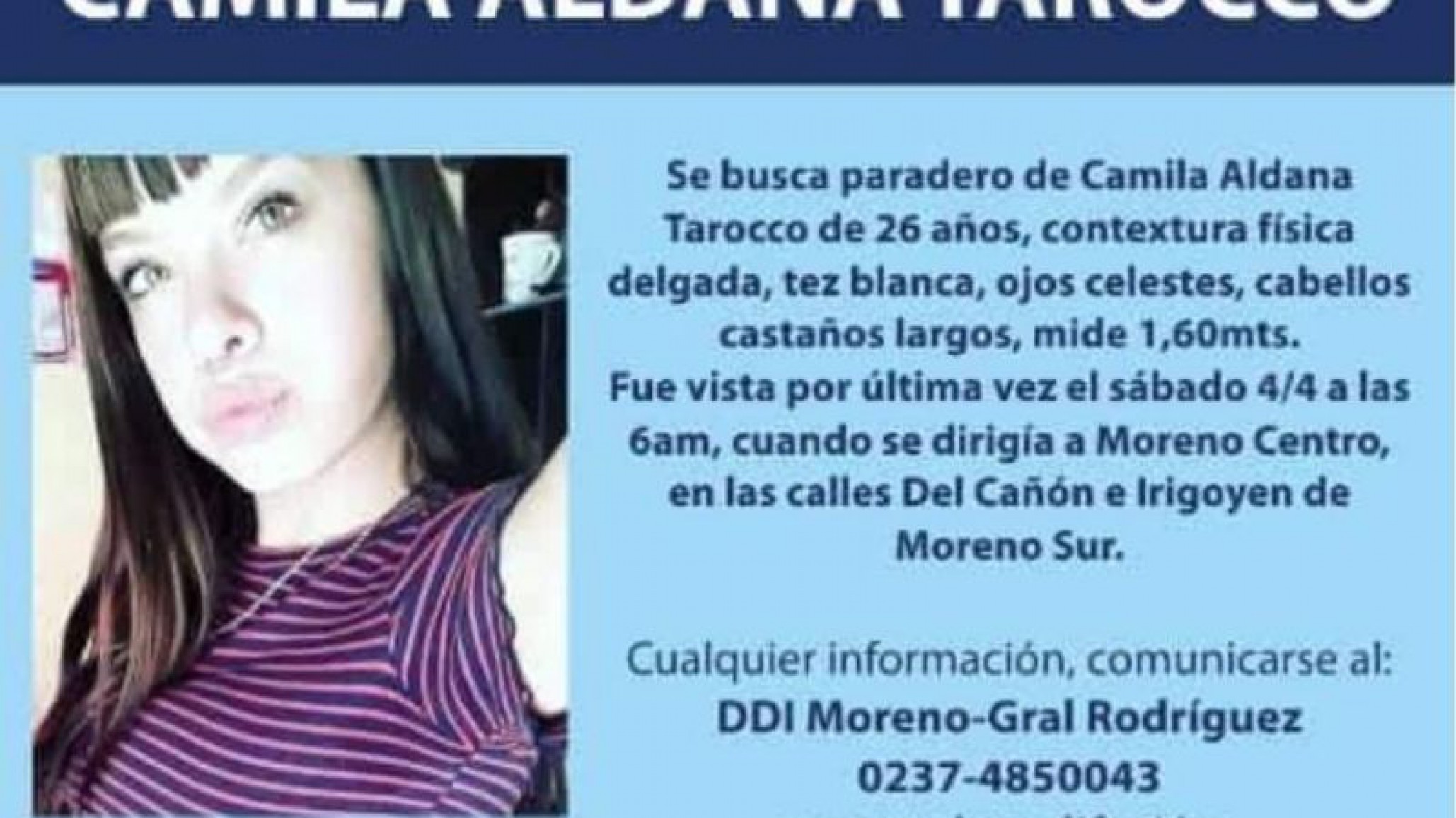Buscan a una joven que está desaparecida desde el sábado: Había ido a cobrar al cajero y se encontró con su ex