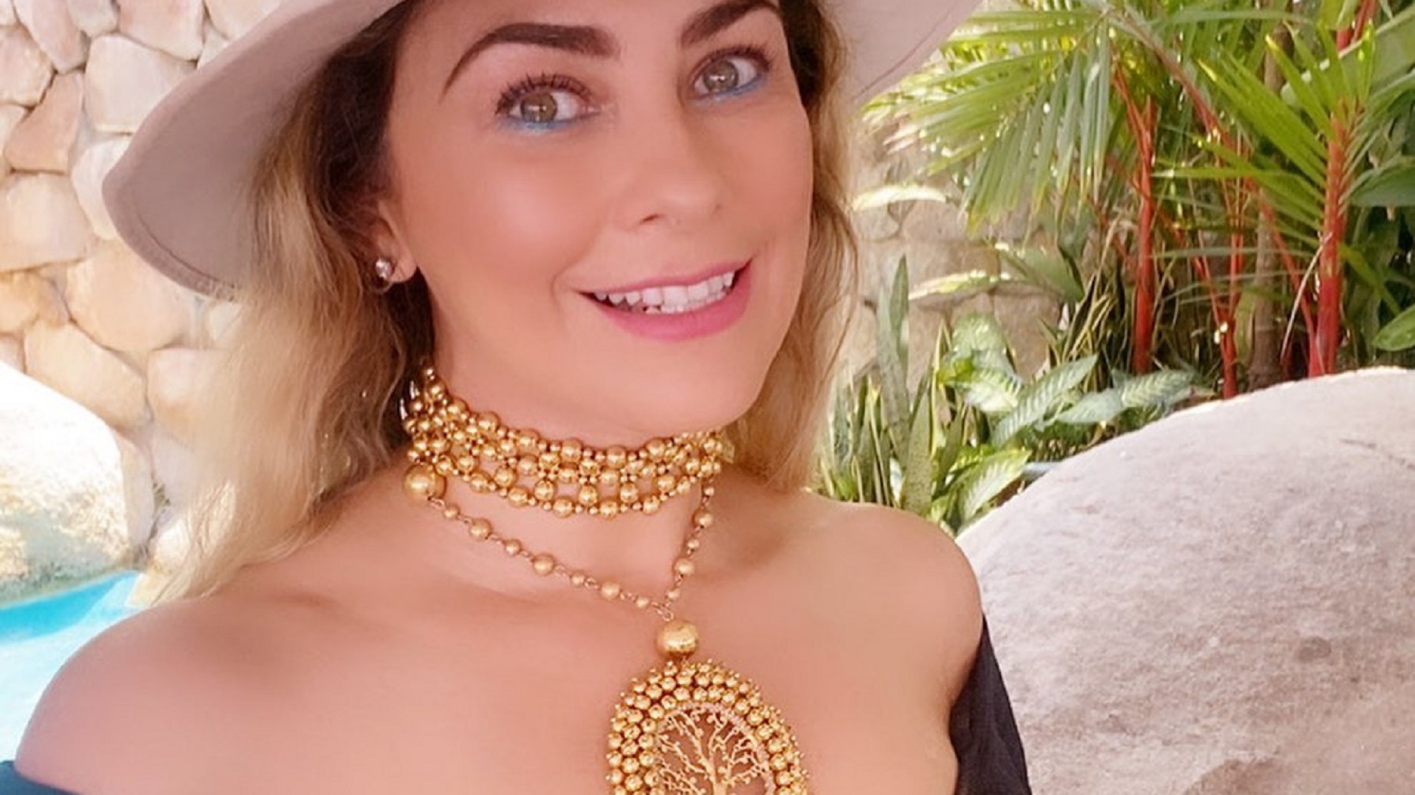 ¿Aracely Arámbula de fiesta en medio del aislamiento social?