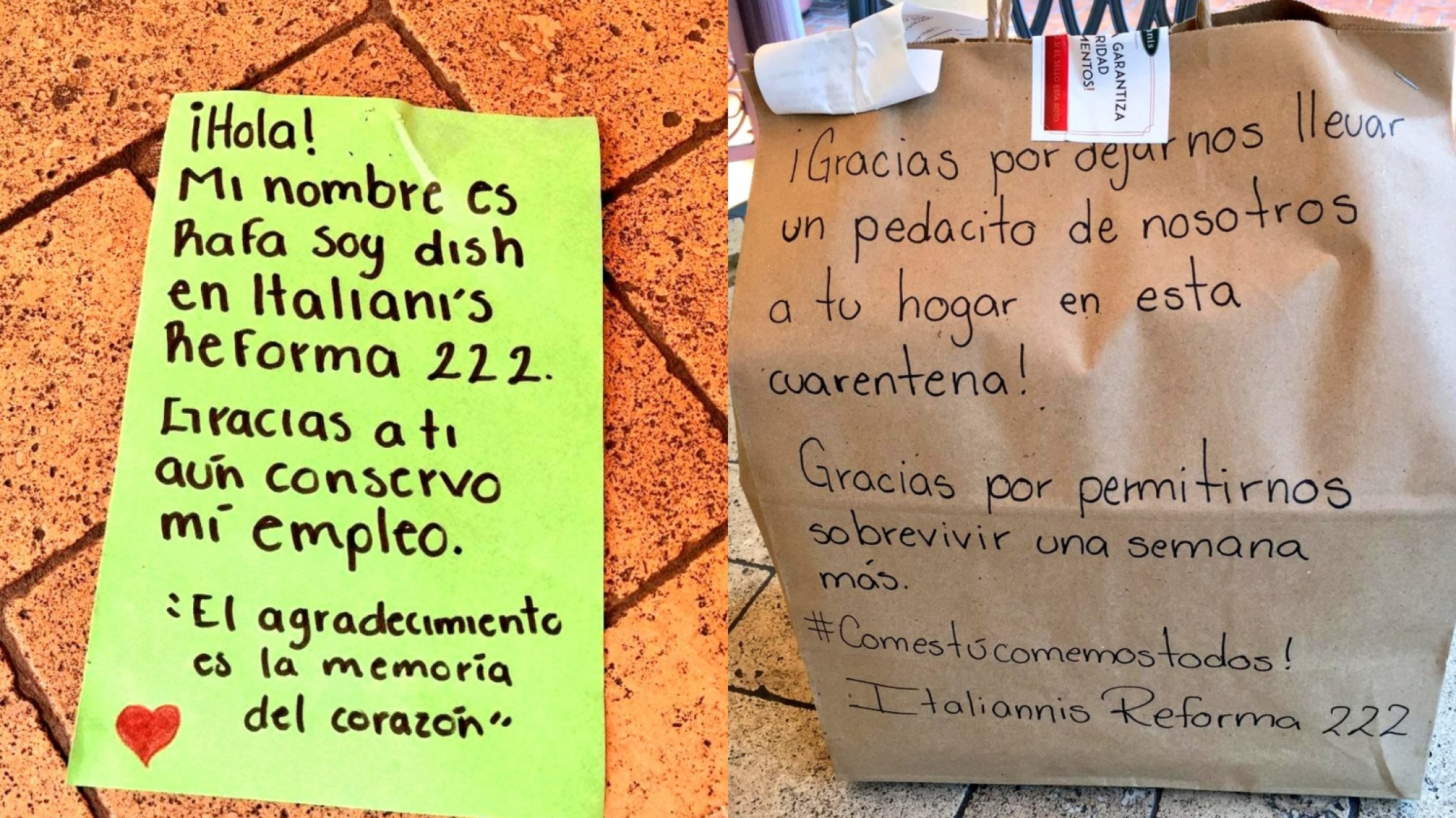 Hizo un pedido y le enviaron una carta de agradecimiento