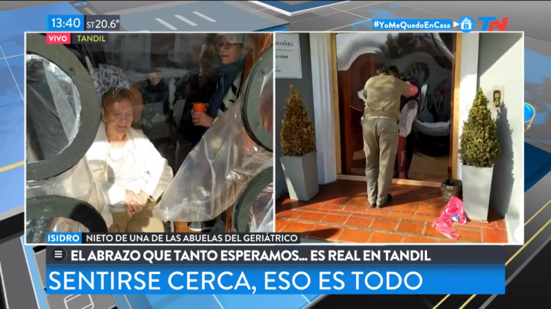 Finalmente, unos abuelos pueden ver a sus seres queridos