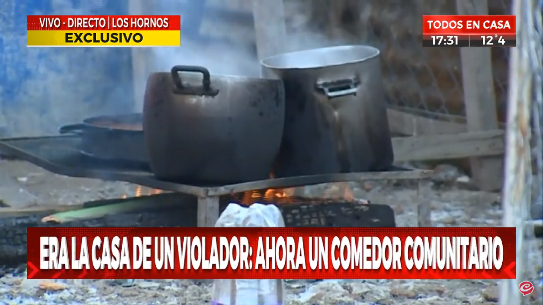 Convirtieron una casa de violadores en comedor comunitario