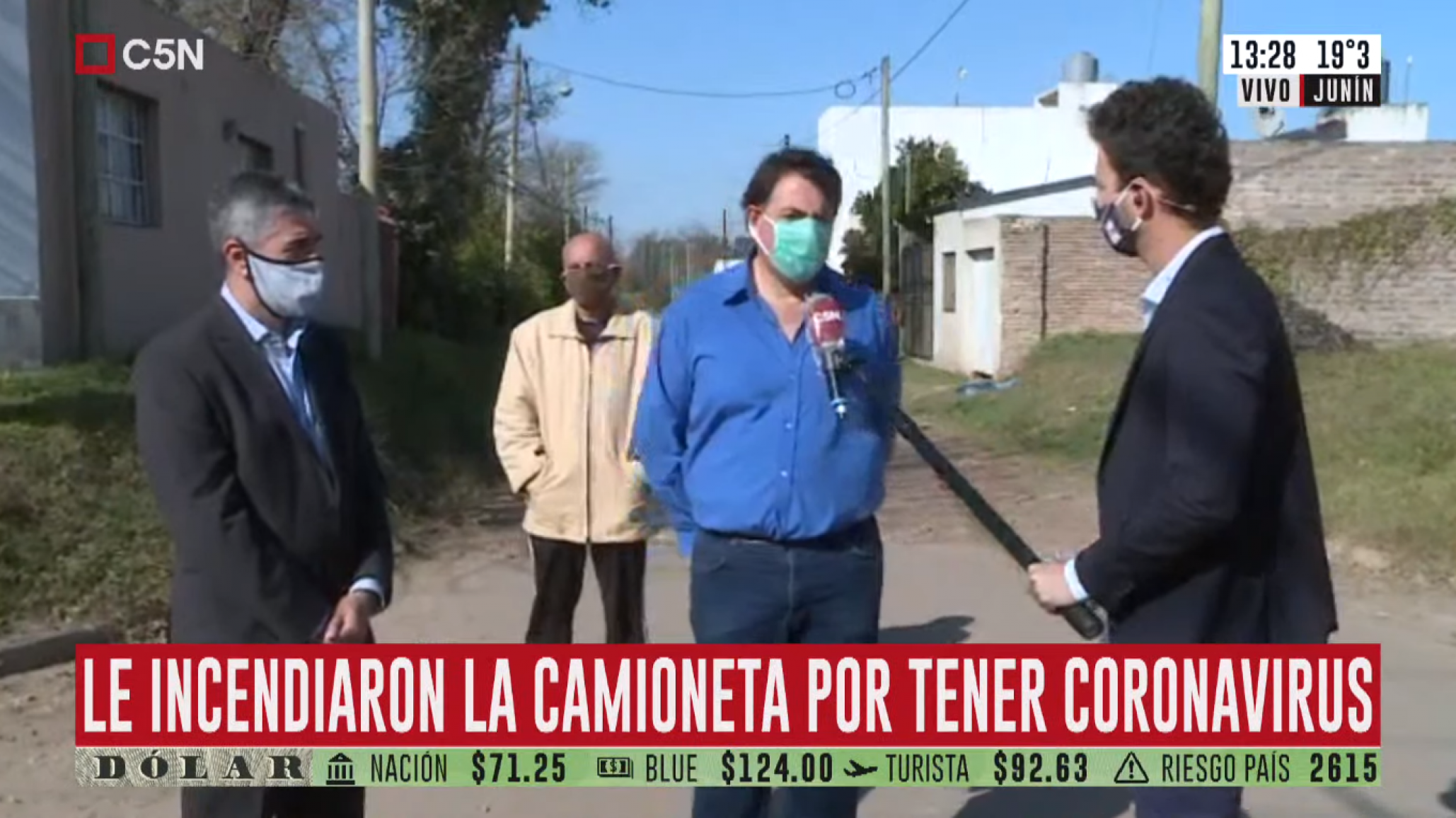 Dio positivo por coronavirus: le incendiaron la camioneta