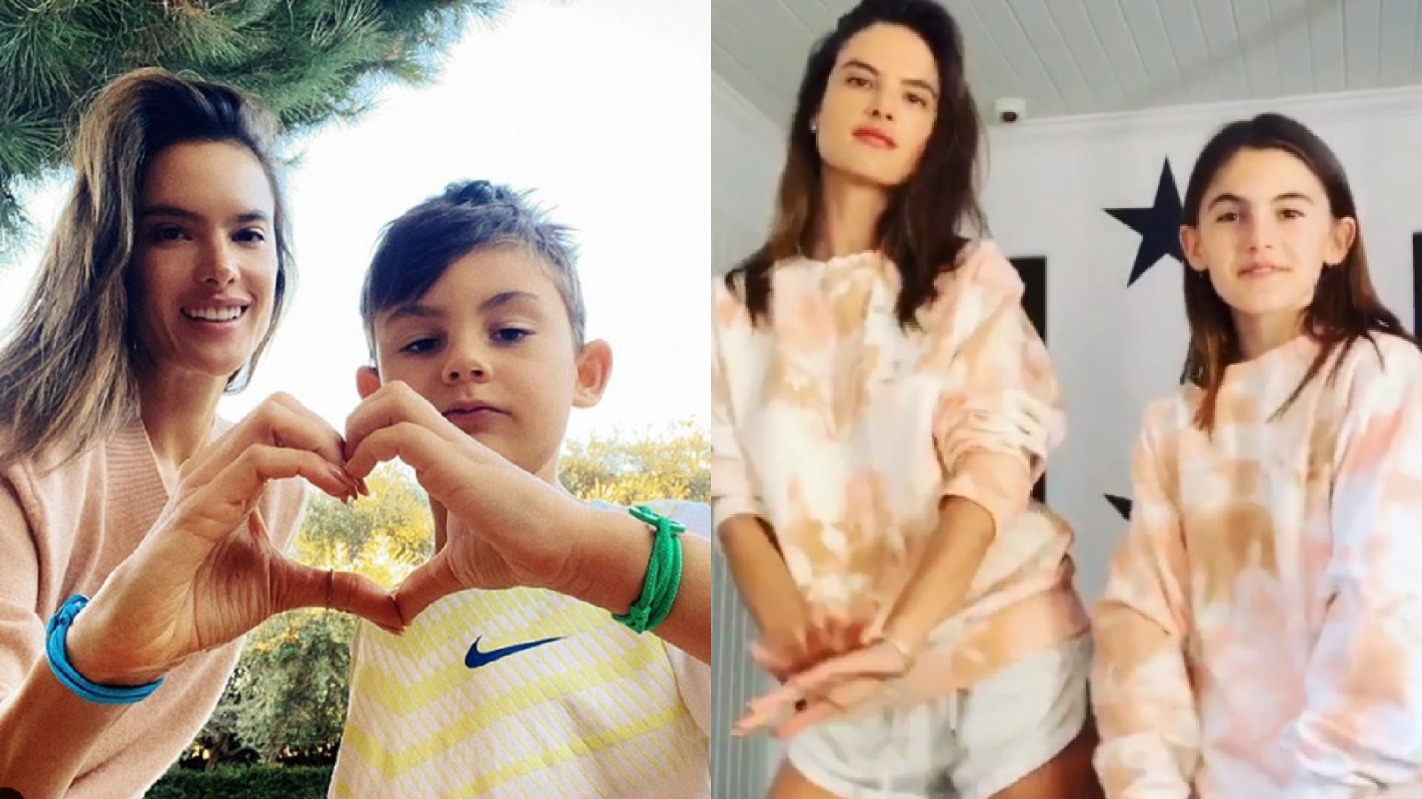 ¡Madre babosa! Alessandra Ambrosio compartió las habilidades de sus hijos