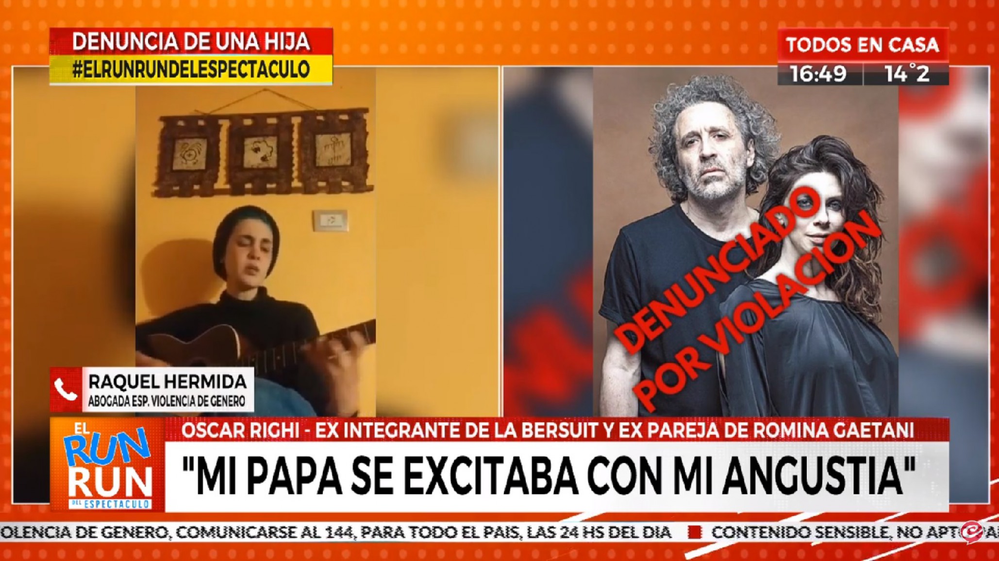 Caso Righi: “Mi padre me espiaba cuando me bañaba”