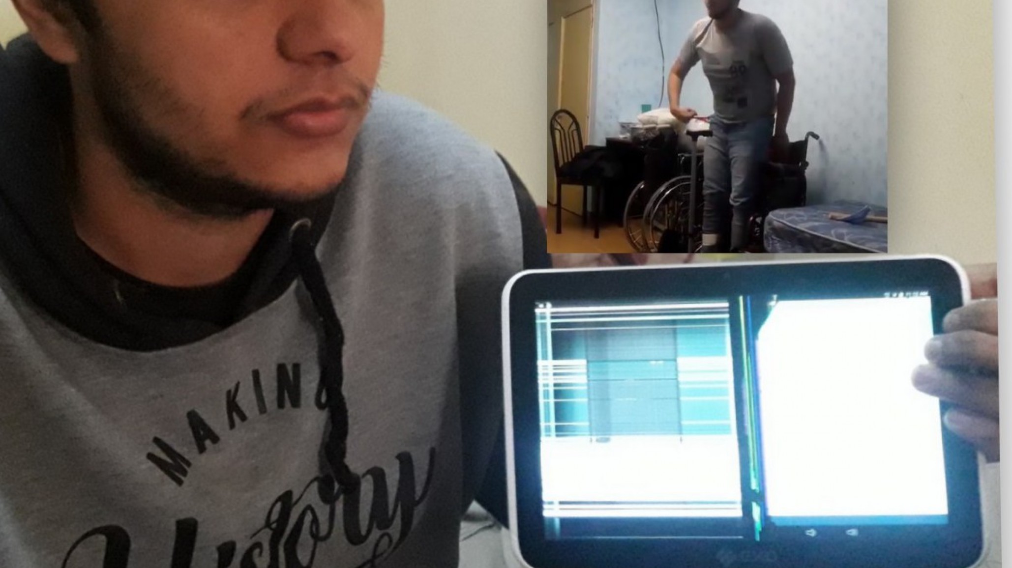 Joven con discapacidad pide ayuda para reparar la tablet y seguir estudiando en la universidad