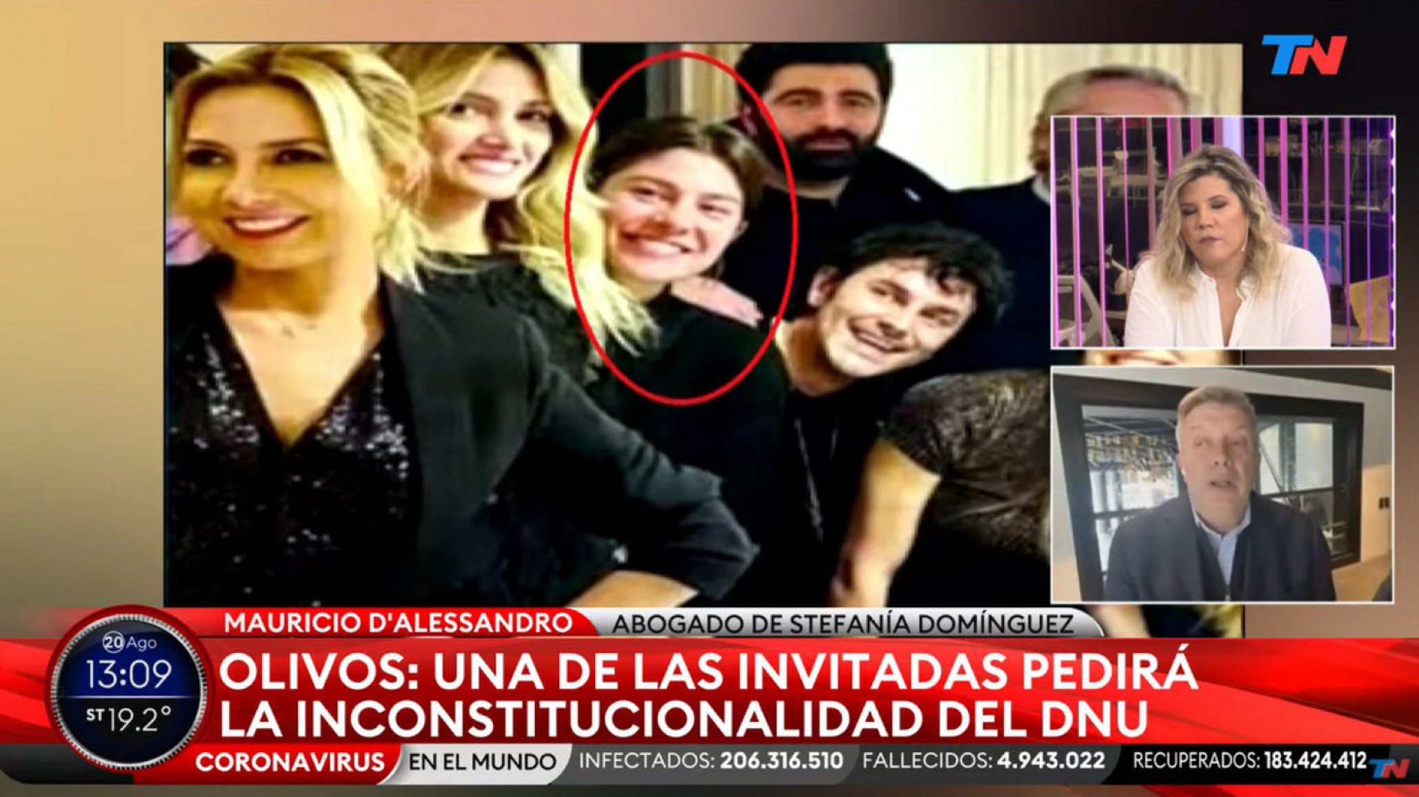 Abogado de invitada a la fiesta de Yañez planteó “el decreto es inconstitucional”