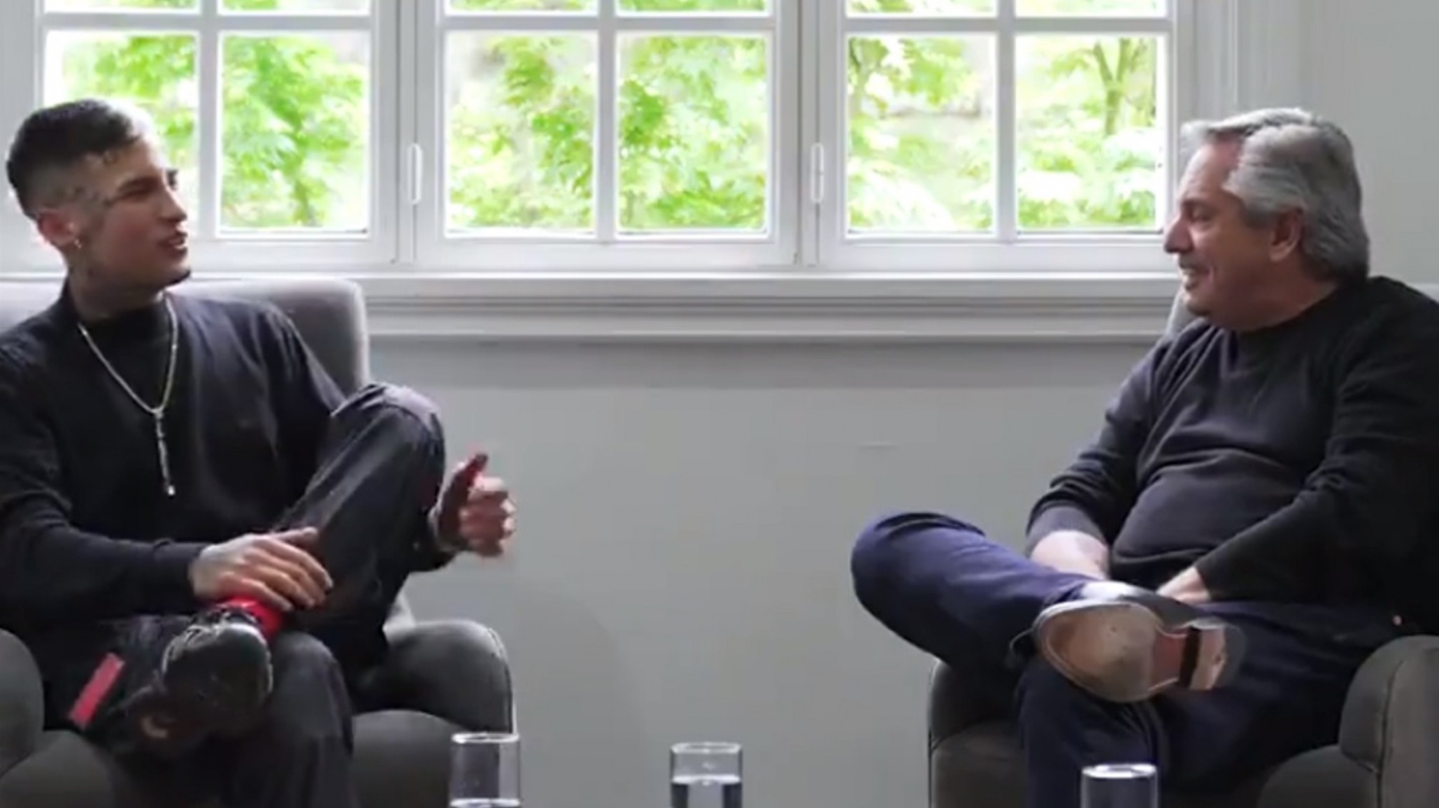 Alberto Fernández recibió a L-Gante y publicó un video del encuentro