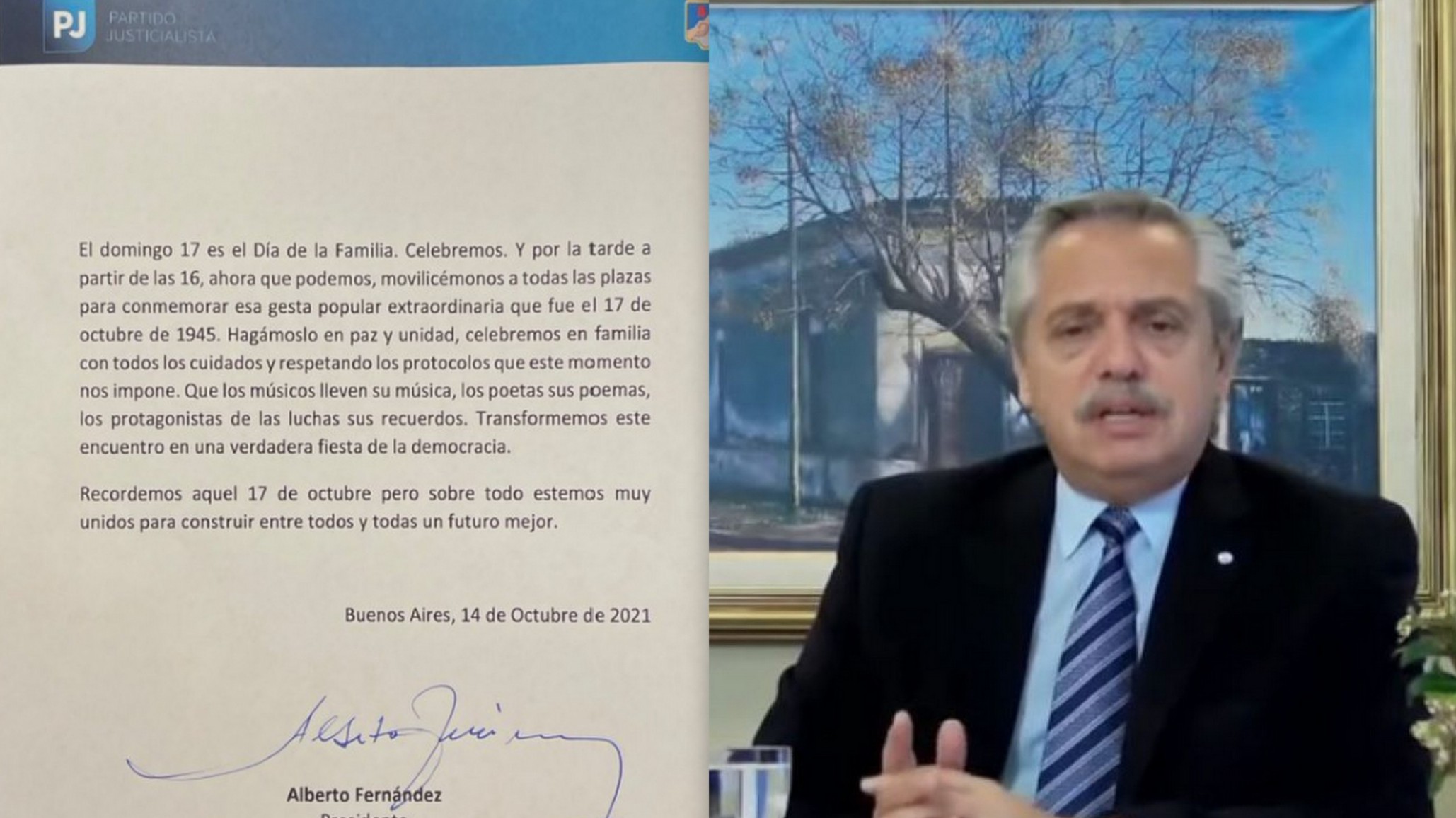 Alberto Fernández invitó a movilizarse el 17 de octubre “que los músicos lleven su música”