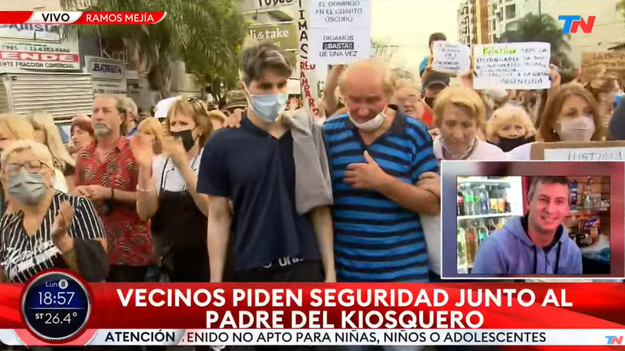 “Justicia por Roberto” piden los vecinos en marcha por el kiosquero