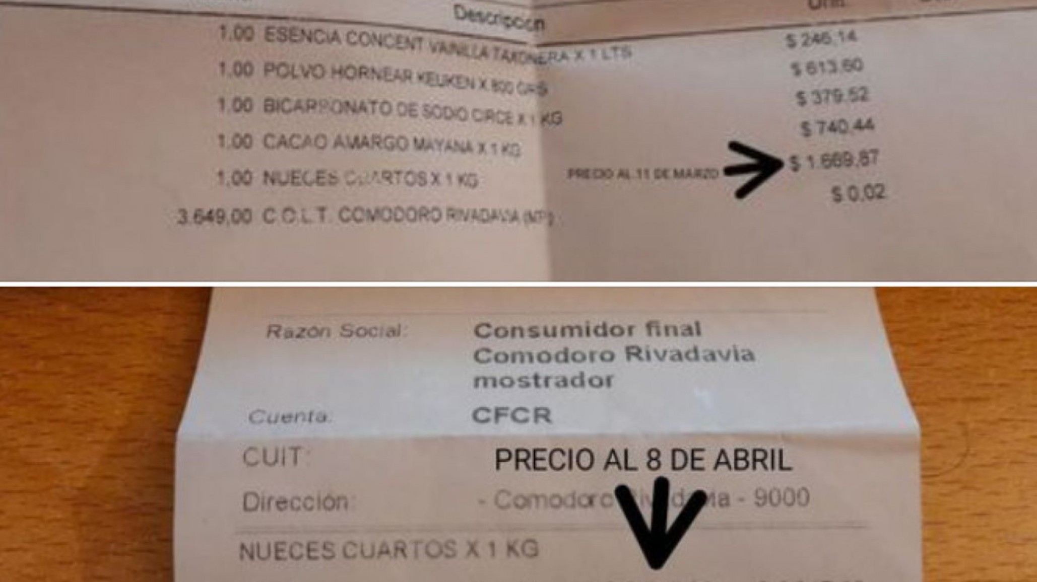 Emprendedor indignado por aumento de precios “la nuez subió 40%”