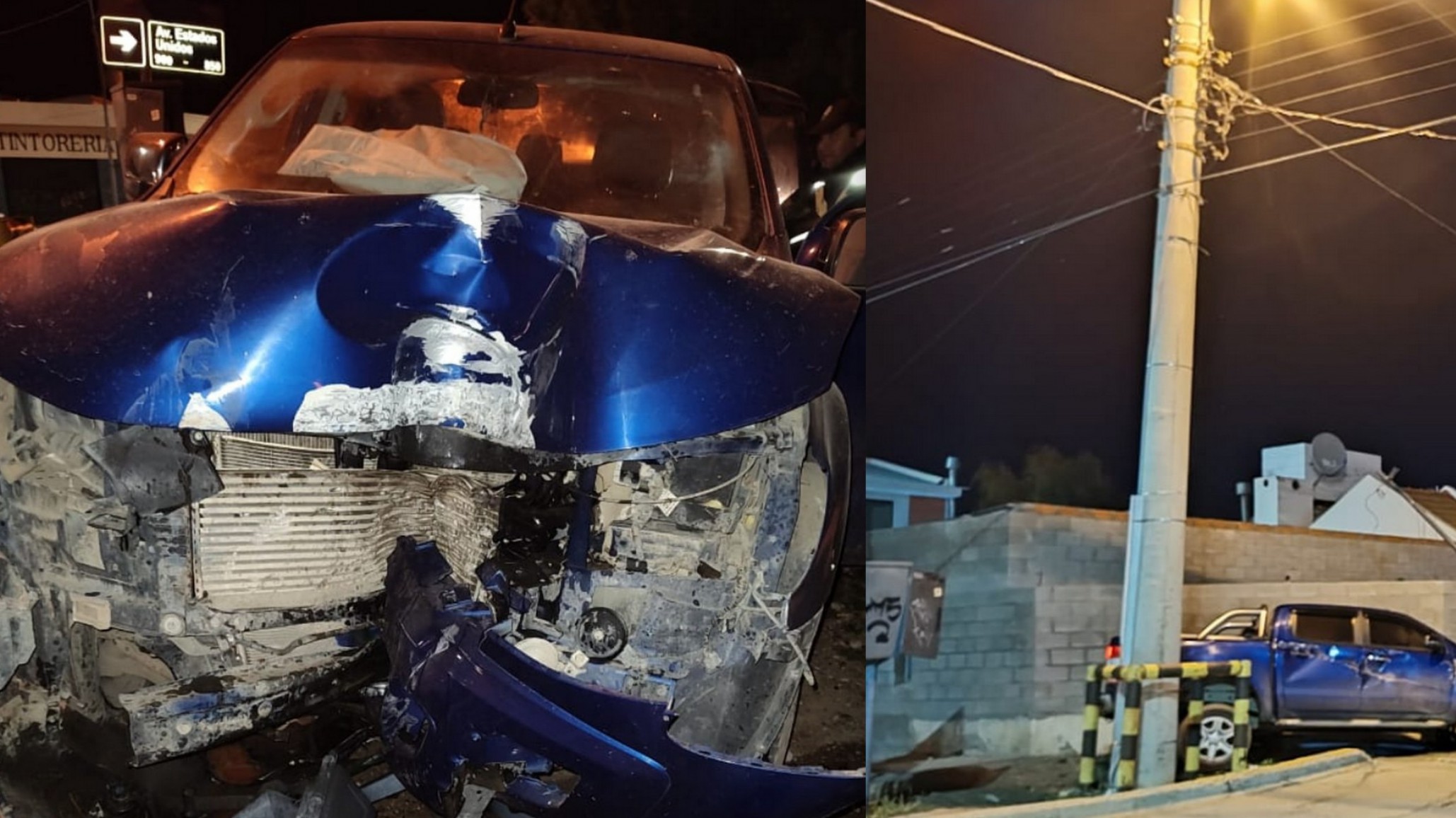 Chocó el semáforo “lo arrancó del suelo” y abandonó la camioneta