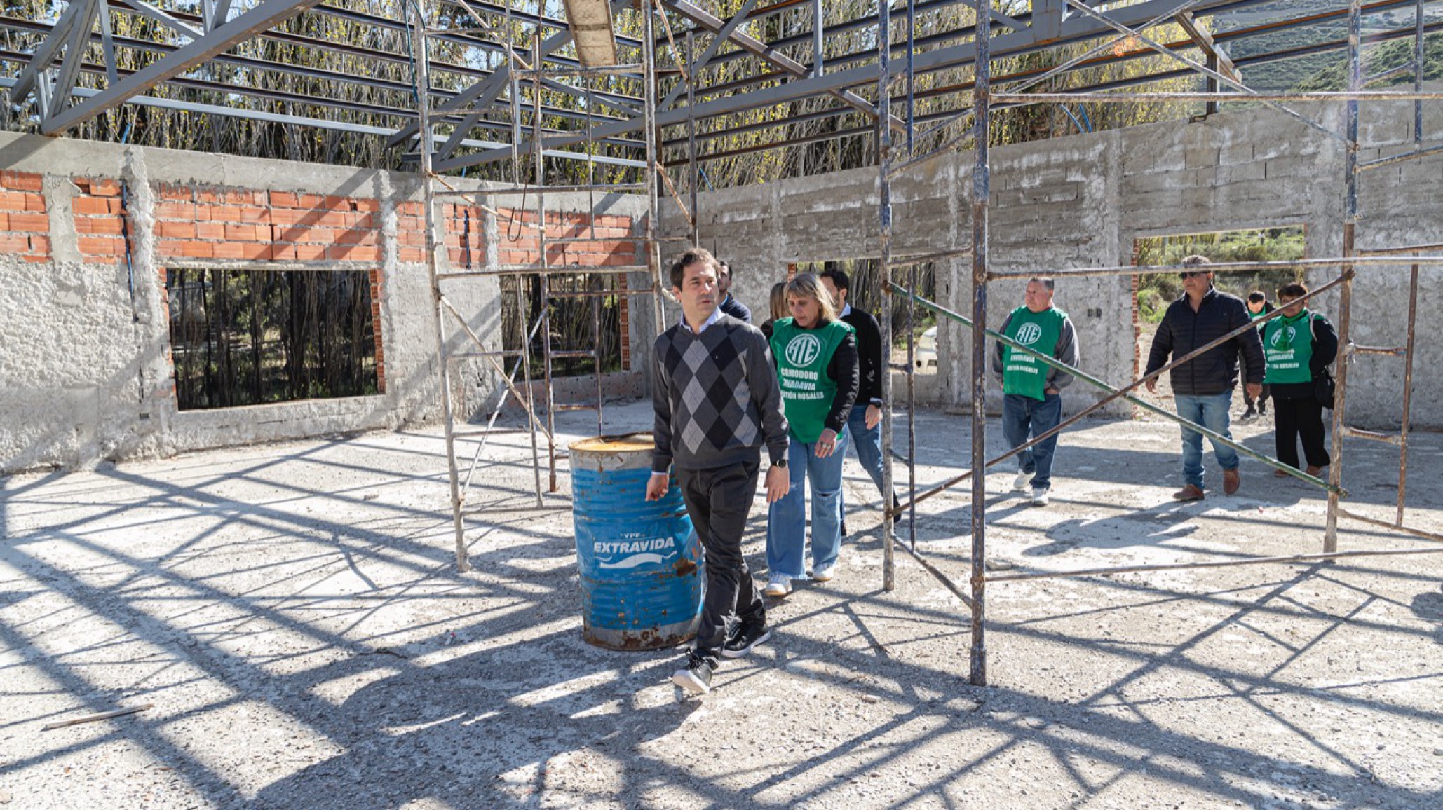 Obra de espacio de ATE: “la ayuda que le brinda el intendente al gremio es importantísima”