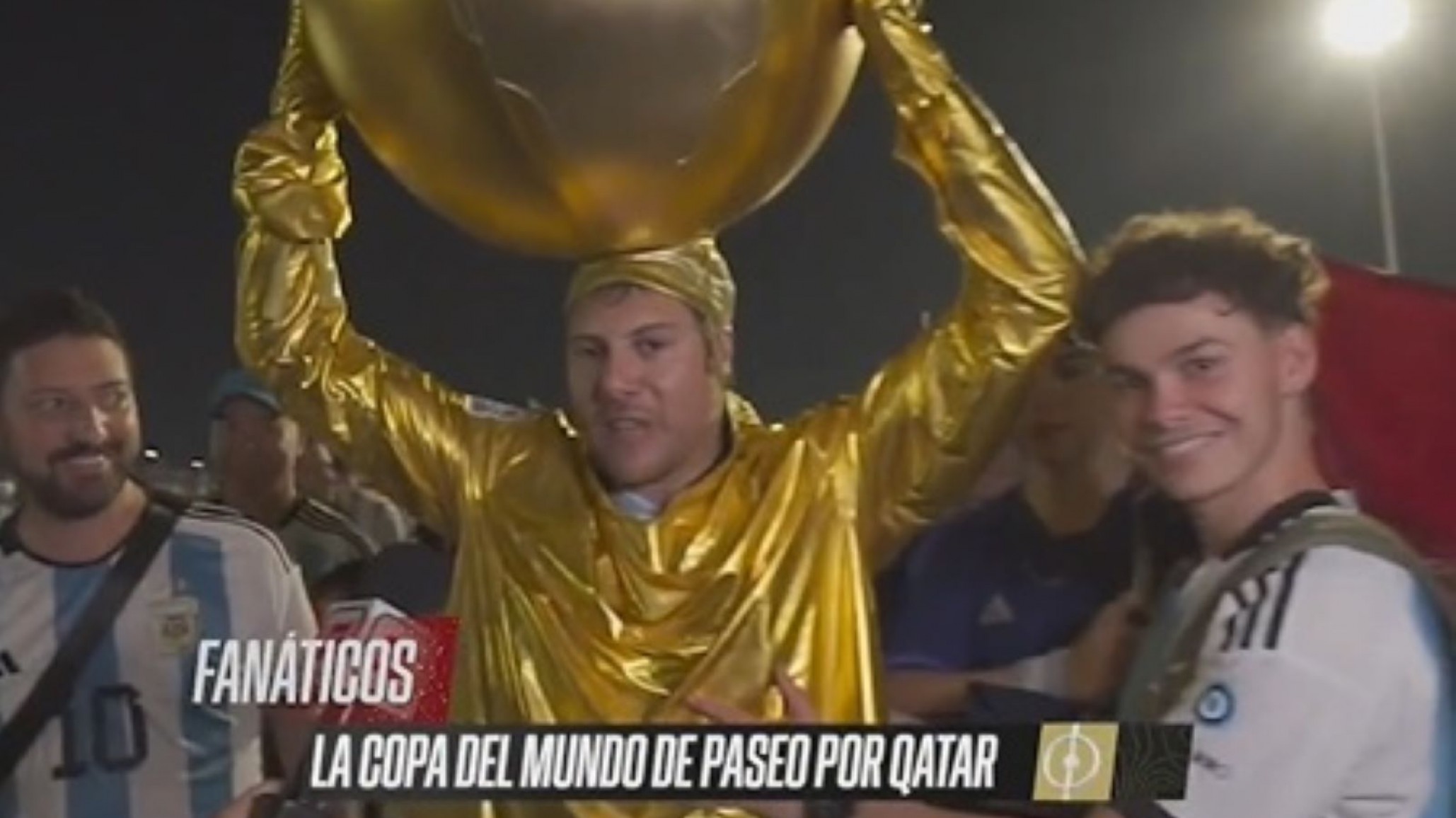 El comodorense “hombre copa” que es furor en Qatar