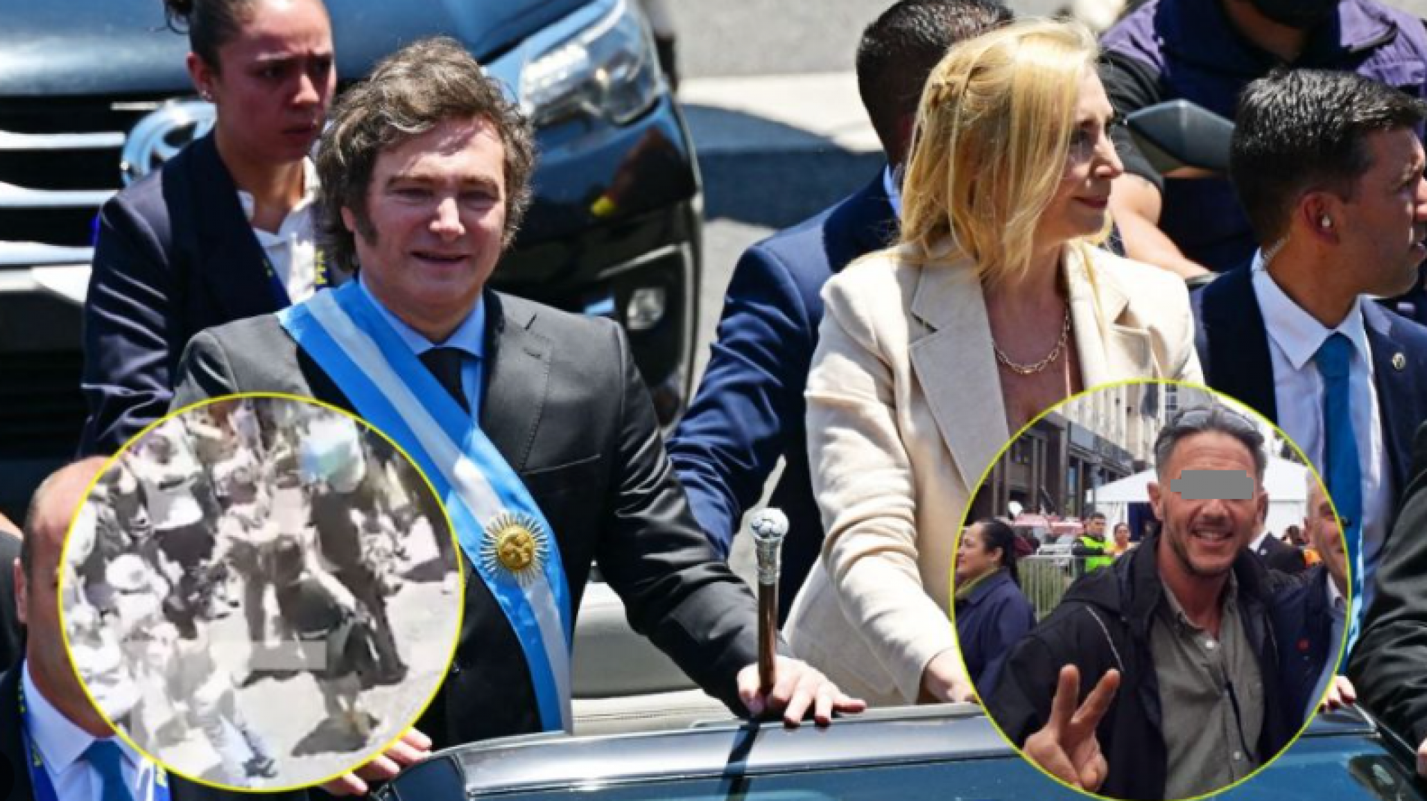 Detuvieron al hombre que le arrojó un botellazo a Milei