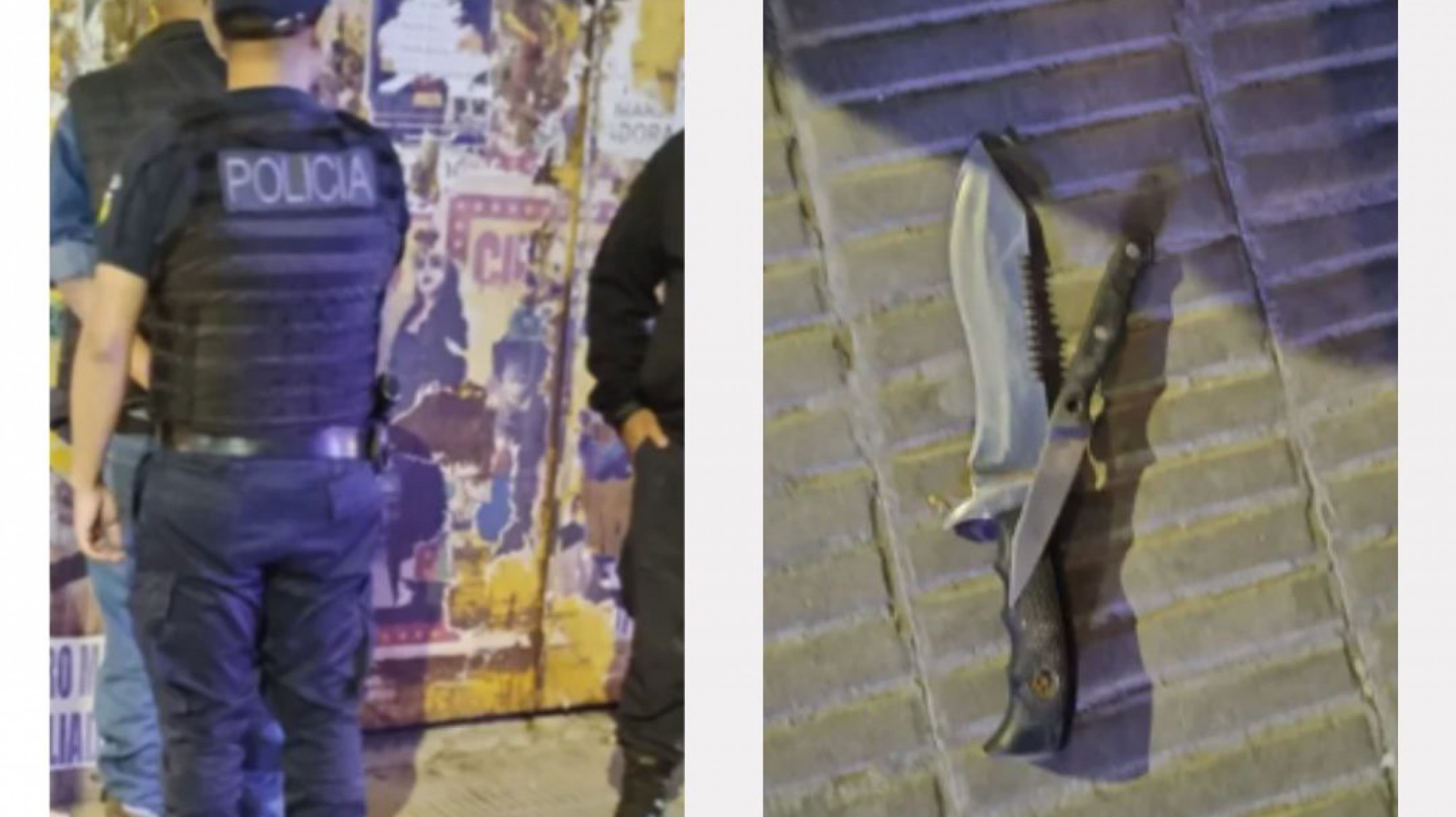 Empleado municipal amenazó con cuchillo a vecinos en pleno centro