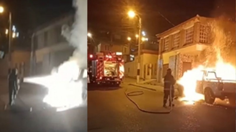 ¡Alto el fuego! Camioneta se incendió "por desperfectos mecánicos"