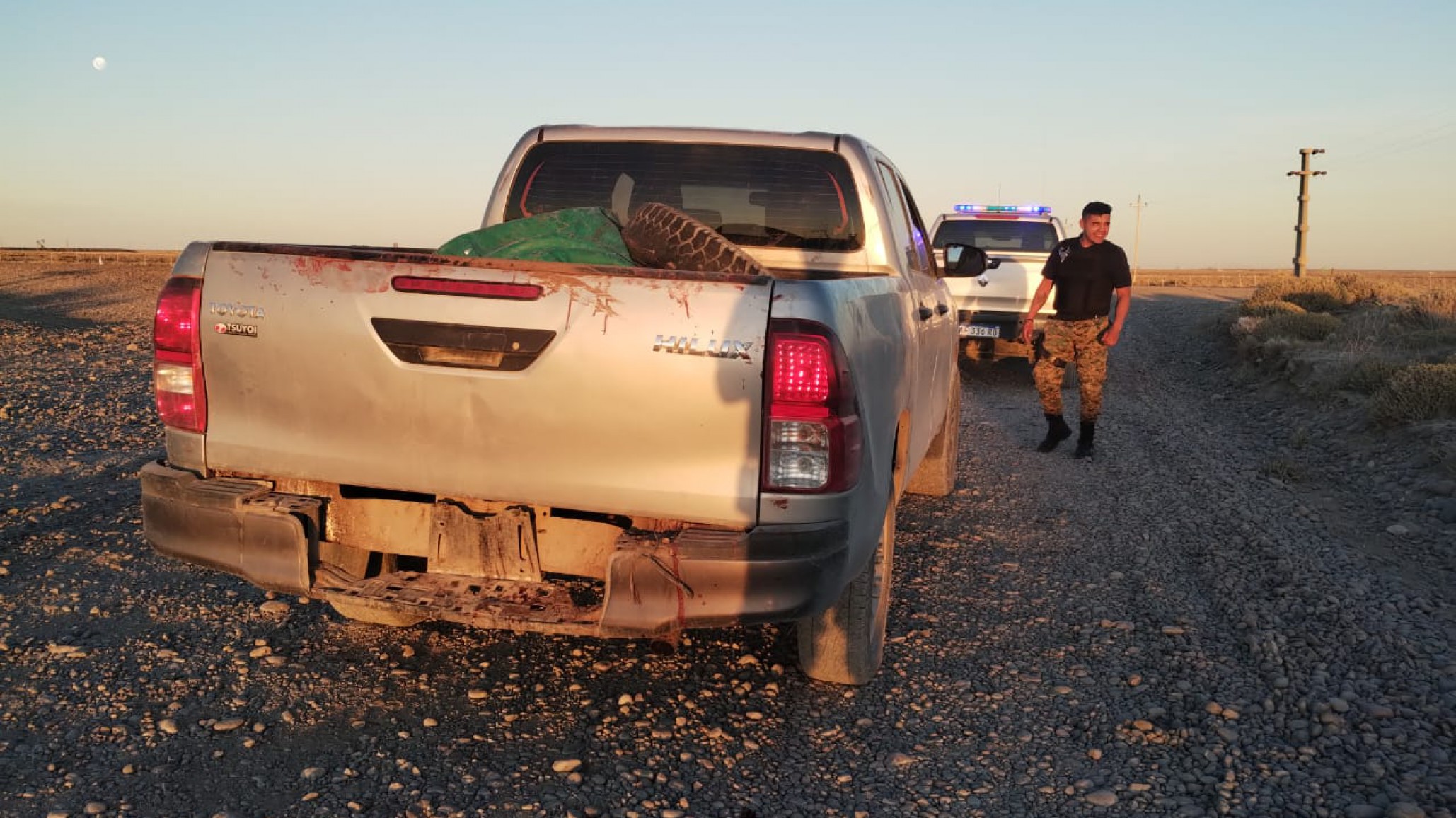 Lo atraparon con un caballo faenado en la camioneta