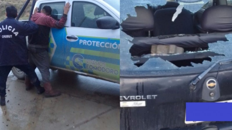 Irrumpió en el patio de una casa y rompió el vidrio del auto de la dueña