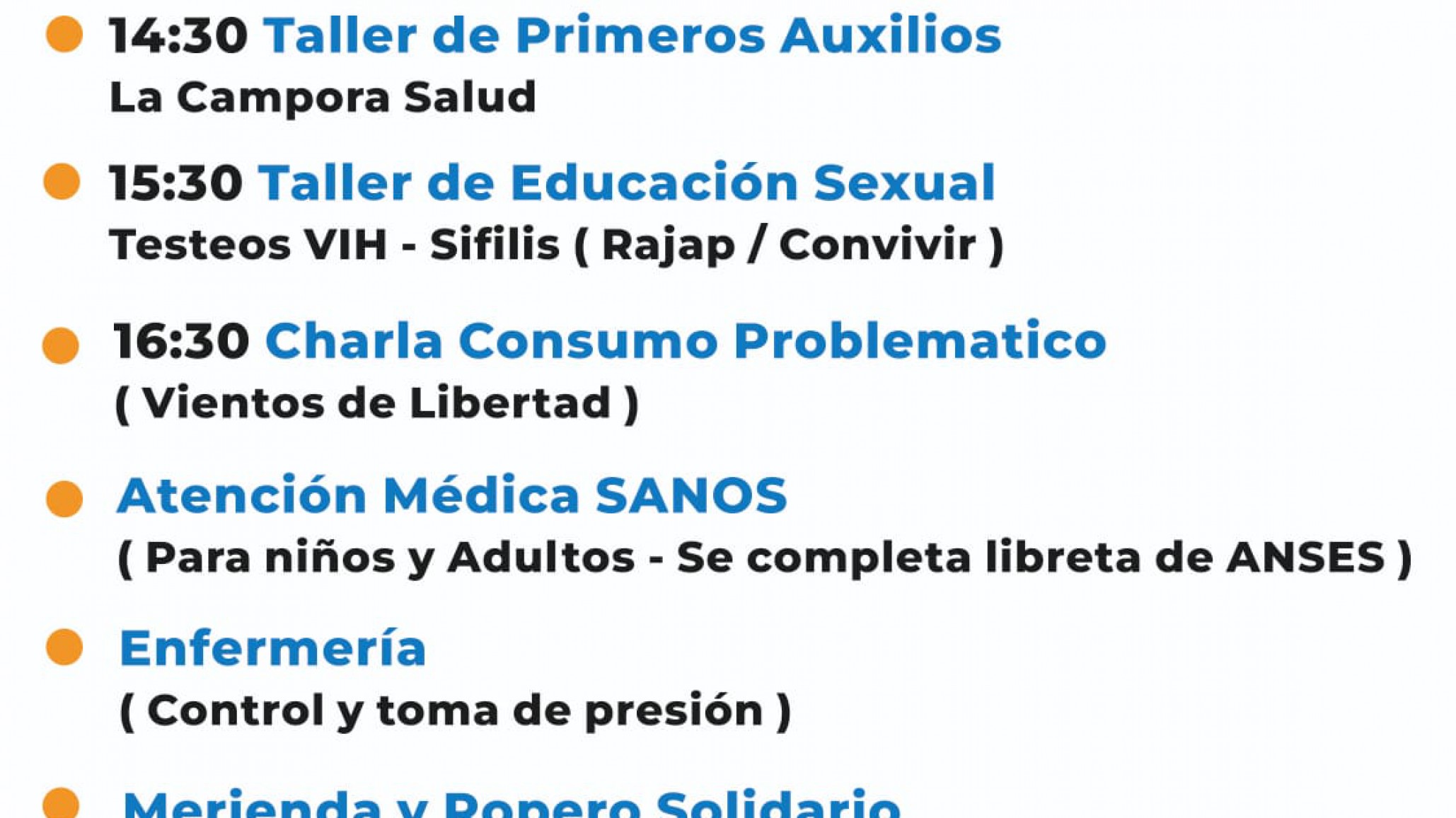 Este sábado hay Jornada de Salud en la Vecinal del barrio Saavedra