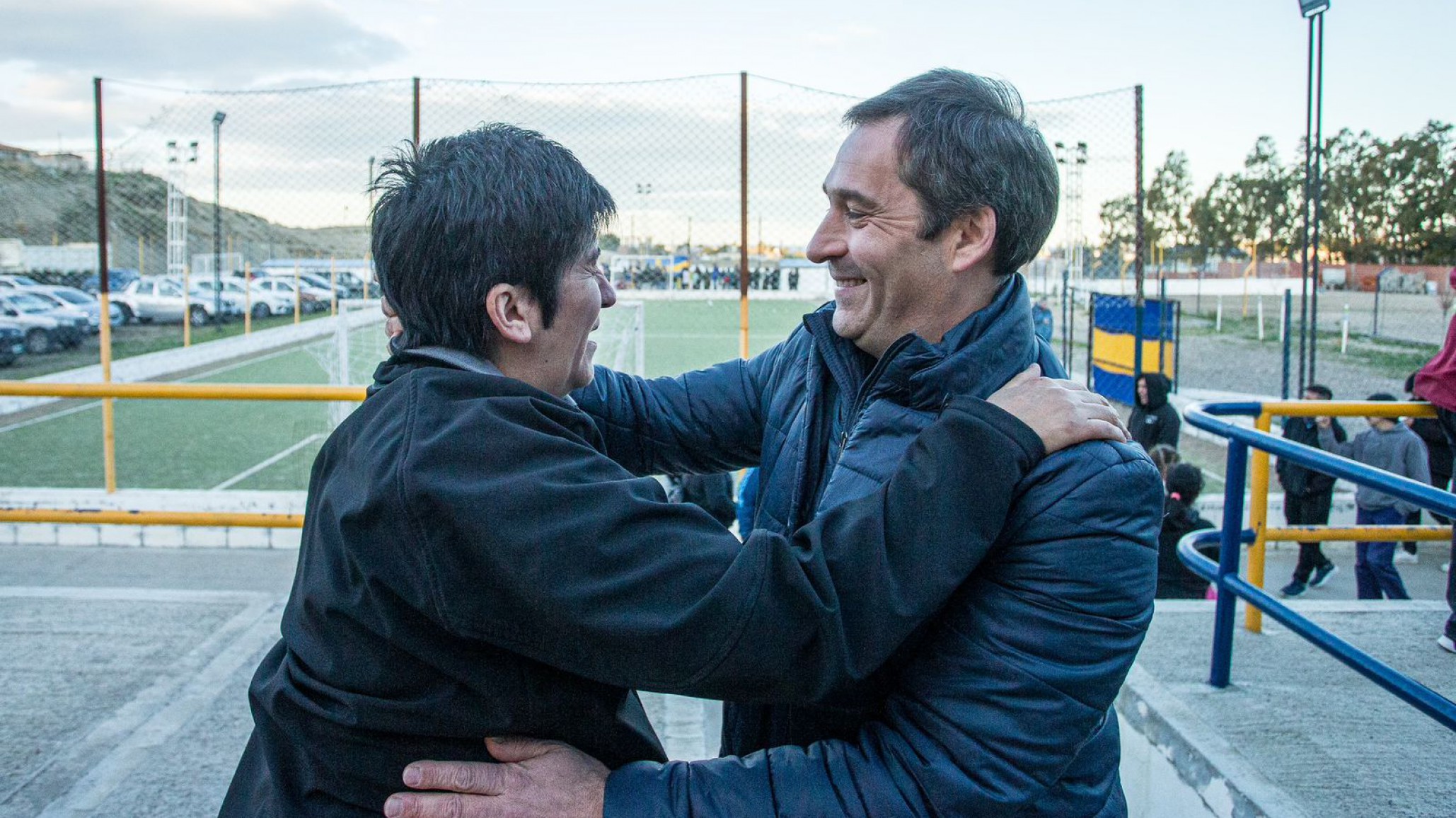 Luque estuvo presente acompañando la inauguración de la cancha de Talleres