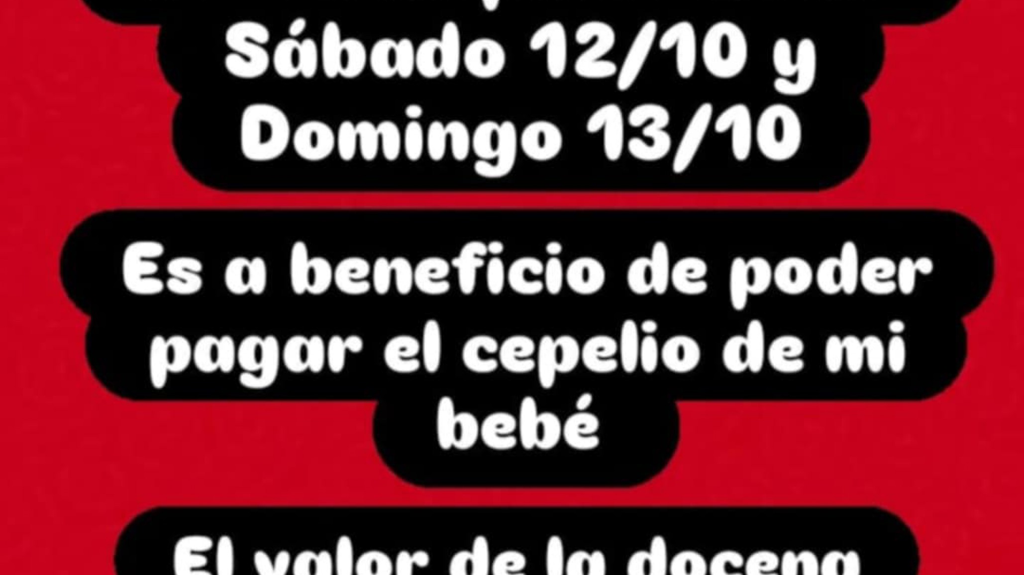 Vecina organiza venta de empanadas para cubrir gastos de sepelio de su bebé