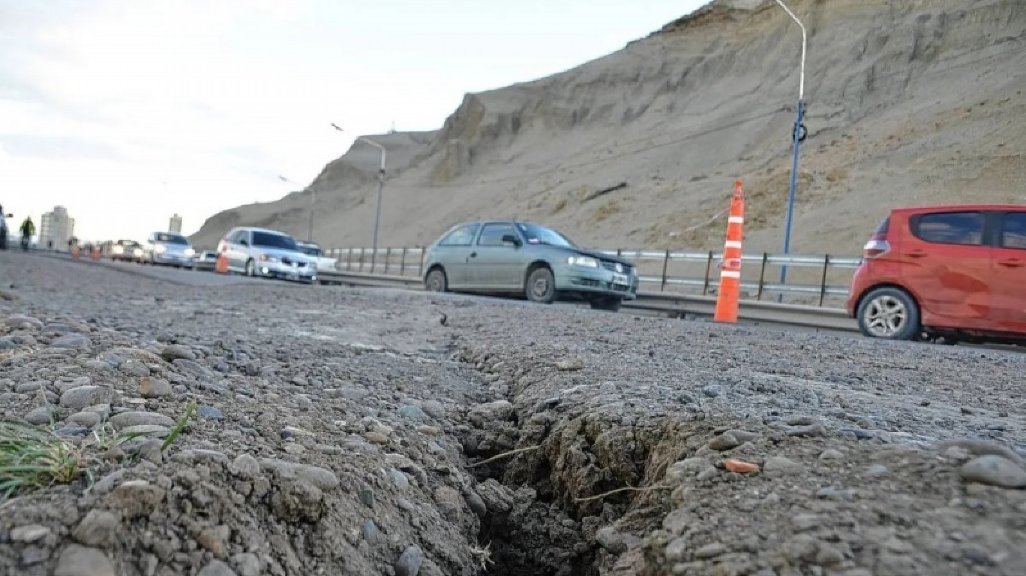Reducción de calzada en la Ruta 3 por trabajos de mejoramiento en el acceso norte a Comodoro