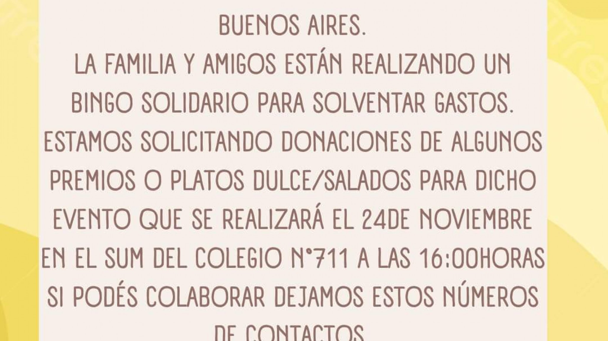 Bingo por Ariana: Necesita viajar para su control en la lucha contra el cáncer