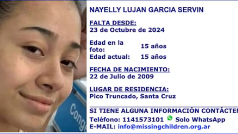 Adolescente desaparecida en Truncado: "No recuerdo un caso similar"