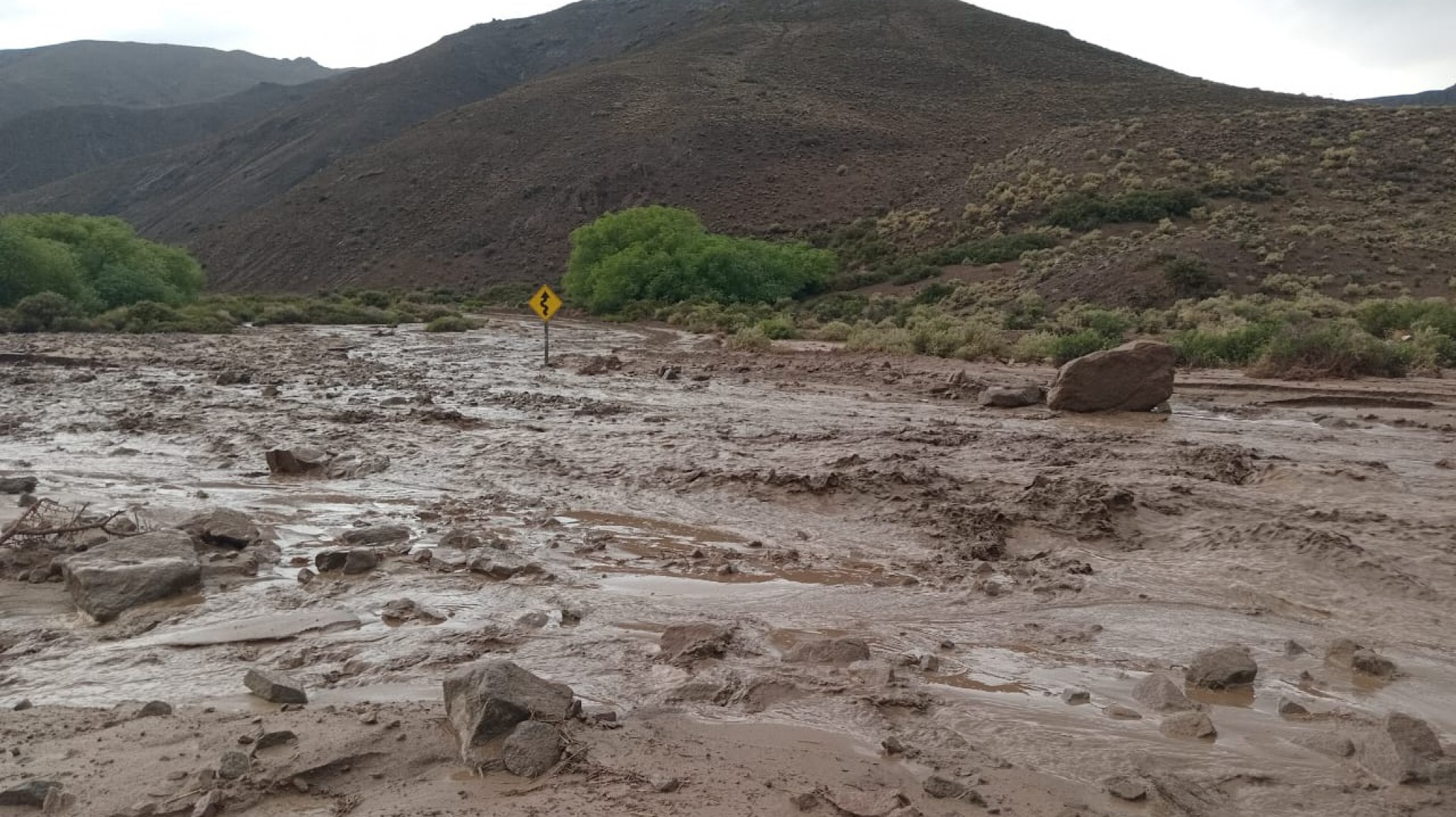 Calles inundadas y casas anegadas en Paso del Sapo