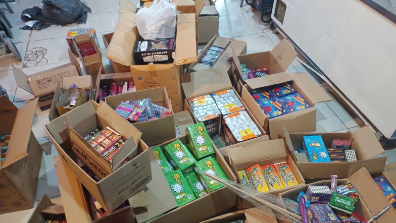 Operativo: Secuestraron gran cantidad de pirotecnia prohibida en cinco domicilios