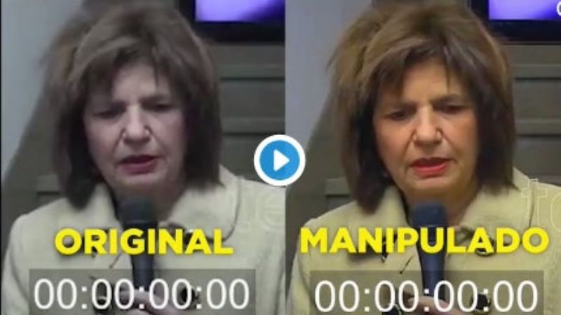 Patricia Bulrich admitió que estaba despeinada pero el video fue manipulado
