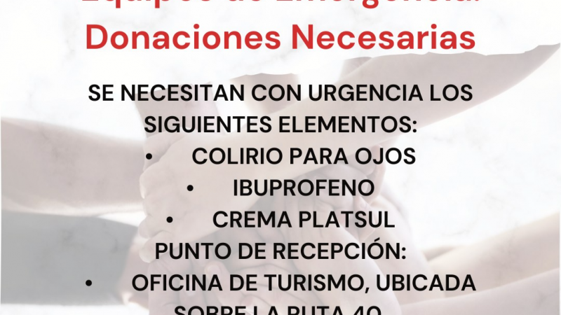 Falta de previsión en Epuyén: piden colirio, ibuprofeno y Platsul para quienes combaten el incendio