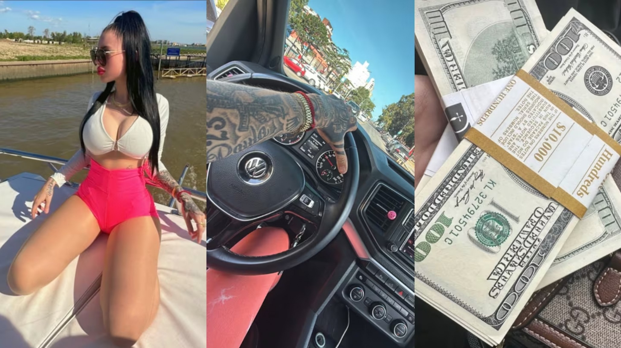 Armas y lujo: quién es la joven de 19 años que se burló tras chocar con un UTV a un nene