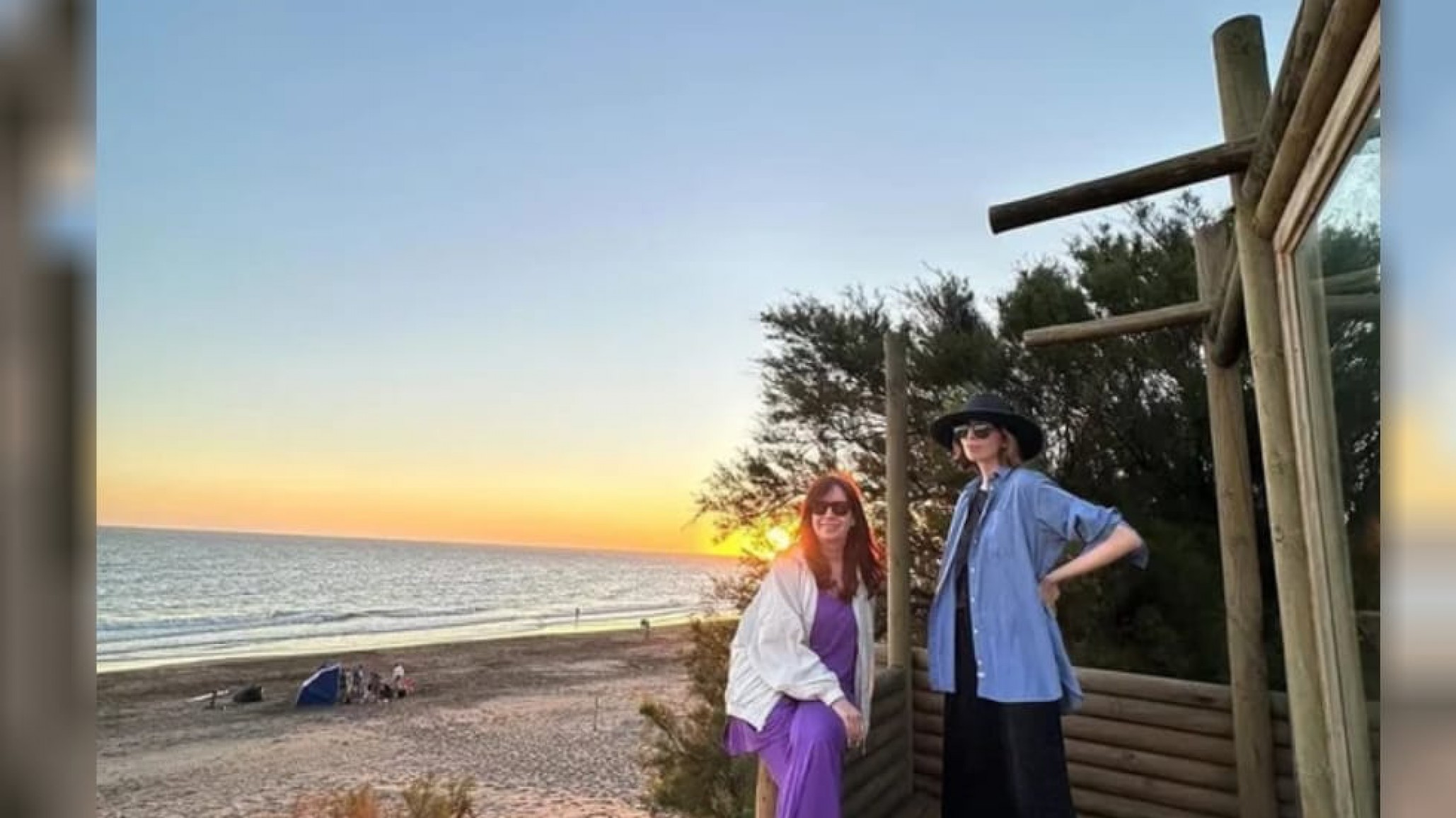 Cristina Kirchner disfrutó de Monte Hermoso junto a su hija Florencia y su nieta Helena