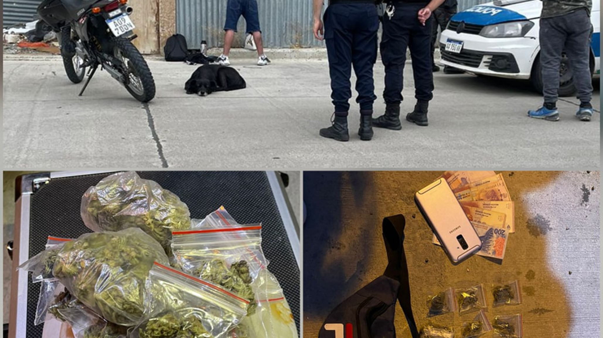 Dos hombres intentaron huir durante un control policial y hallaron droga en su poder