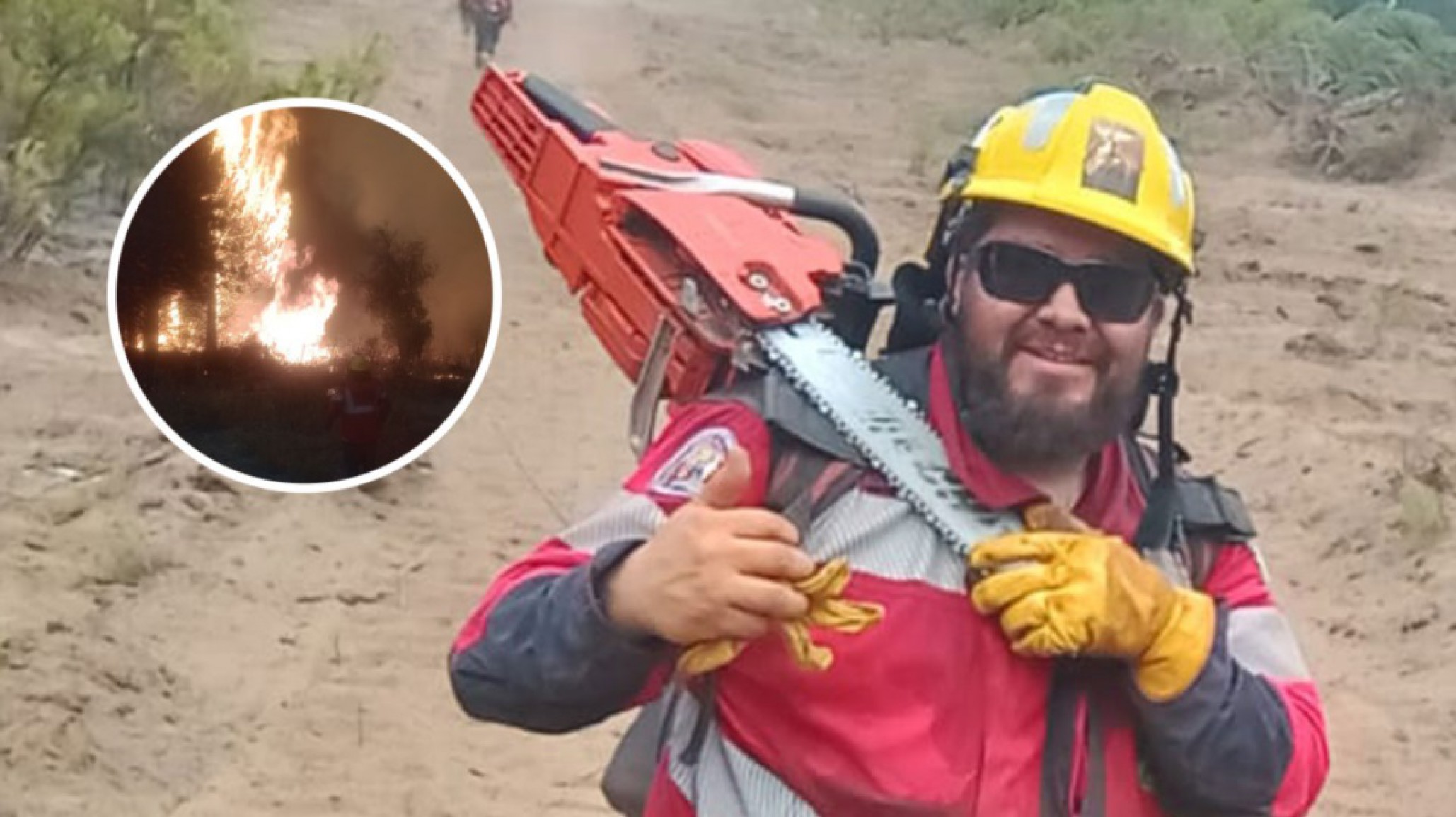 "A correr, a correr": el brigadista que escapó del fuego en El Bolsón