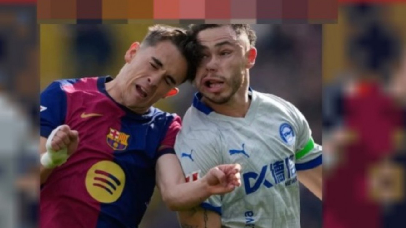 Brutal choque de cabezas: Tomás Conechny salió lesionado ante el Barcelona y fue trasladado al hospital