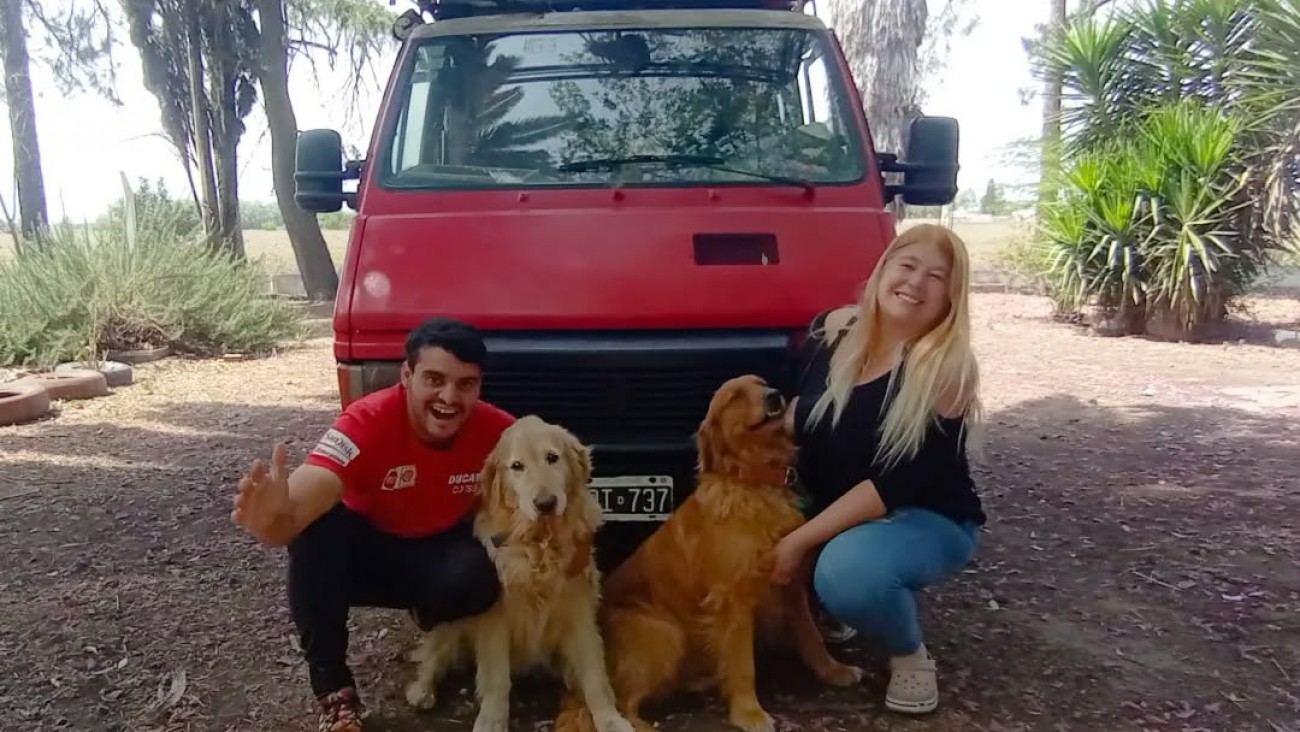 Los youtubers Maru y Sergio hacen una parada inesperada en Comodoro Rivadavia por un problema de salud