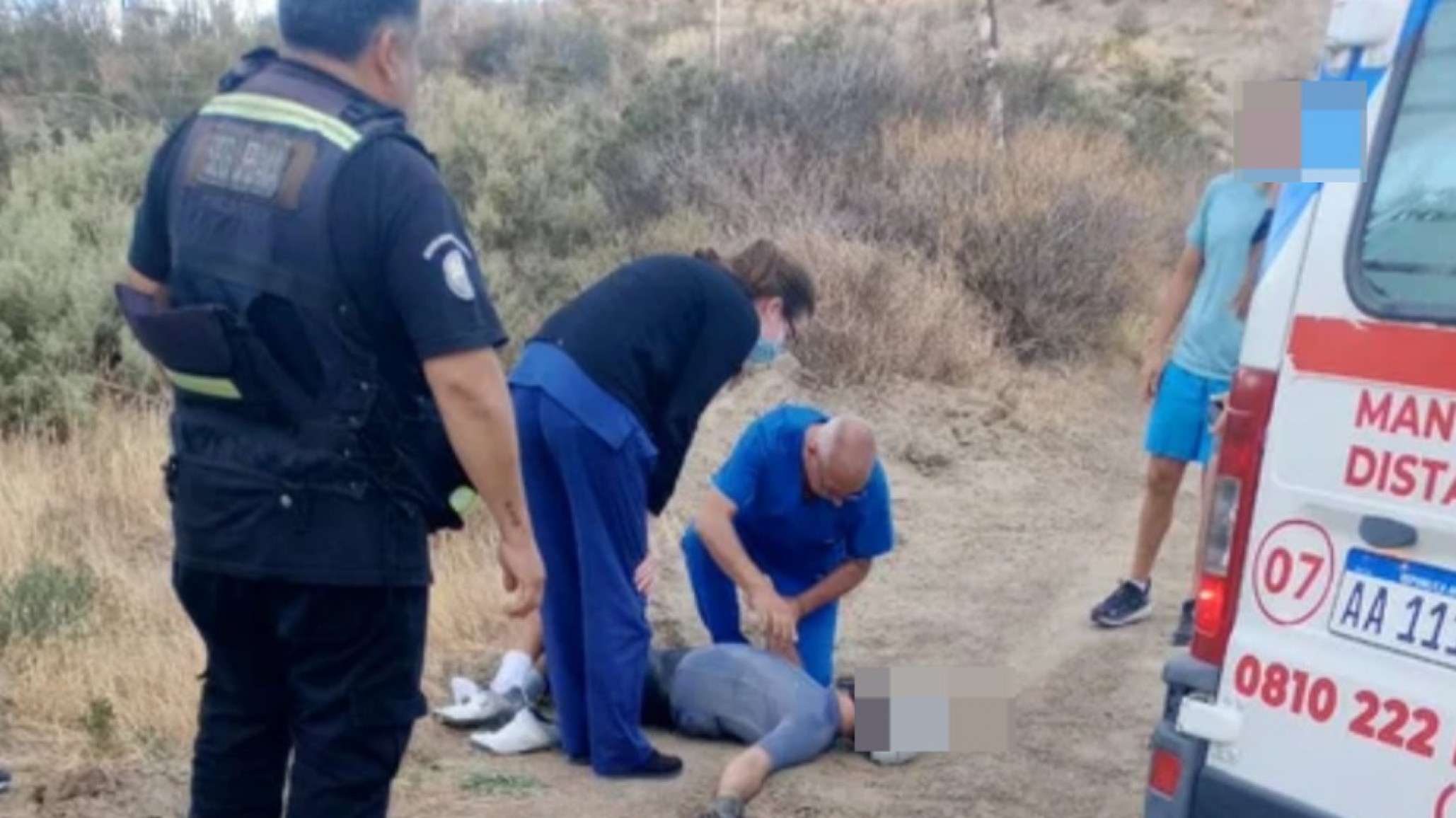 Ciclista se cayó en un sendero de Rada Tilly y terminó en la clínica