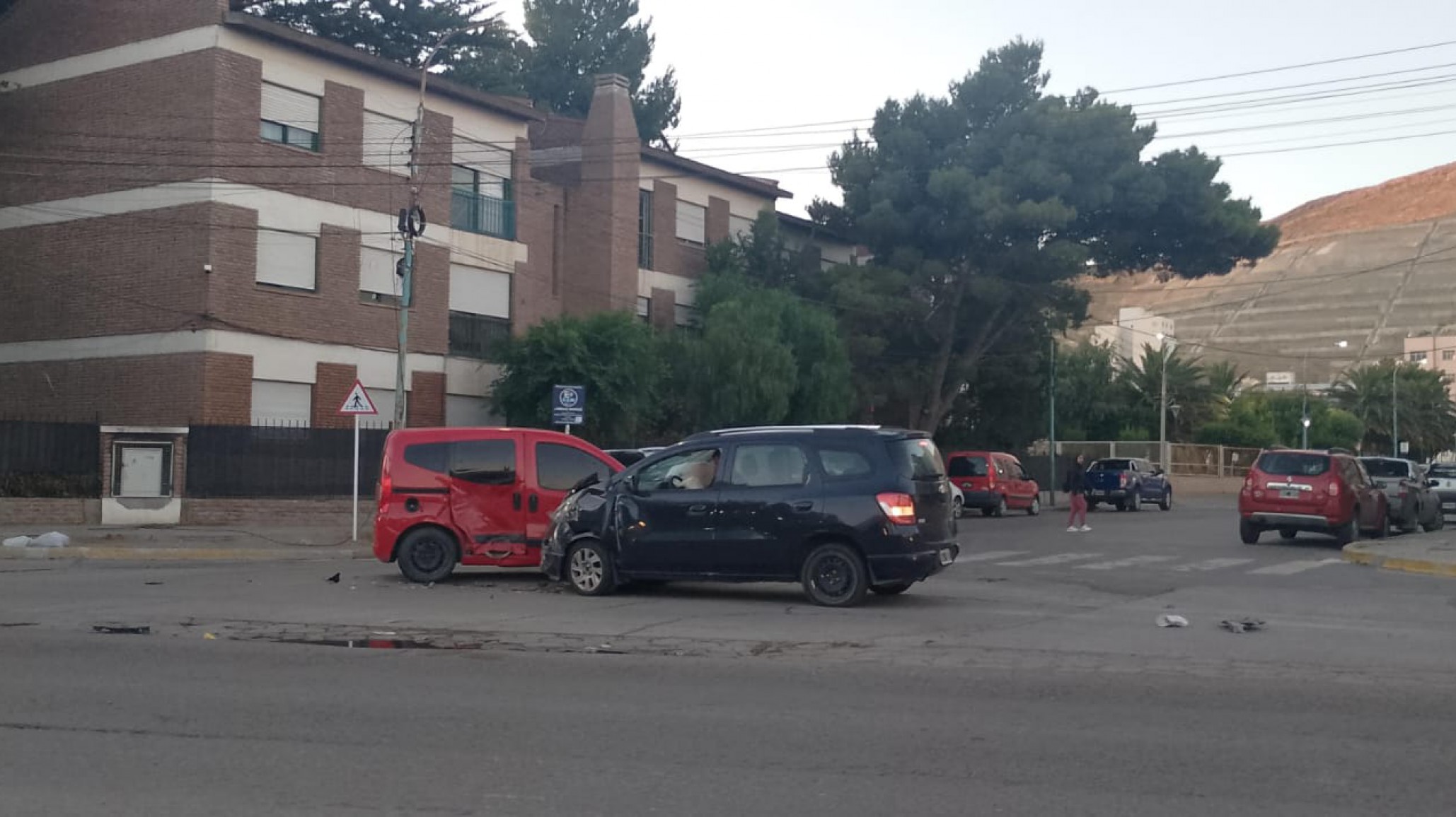 Accidente de transito en Yrigoyen y Pellegrini