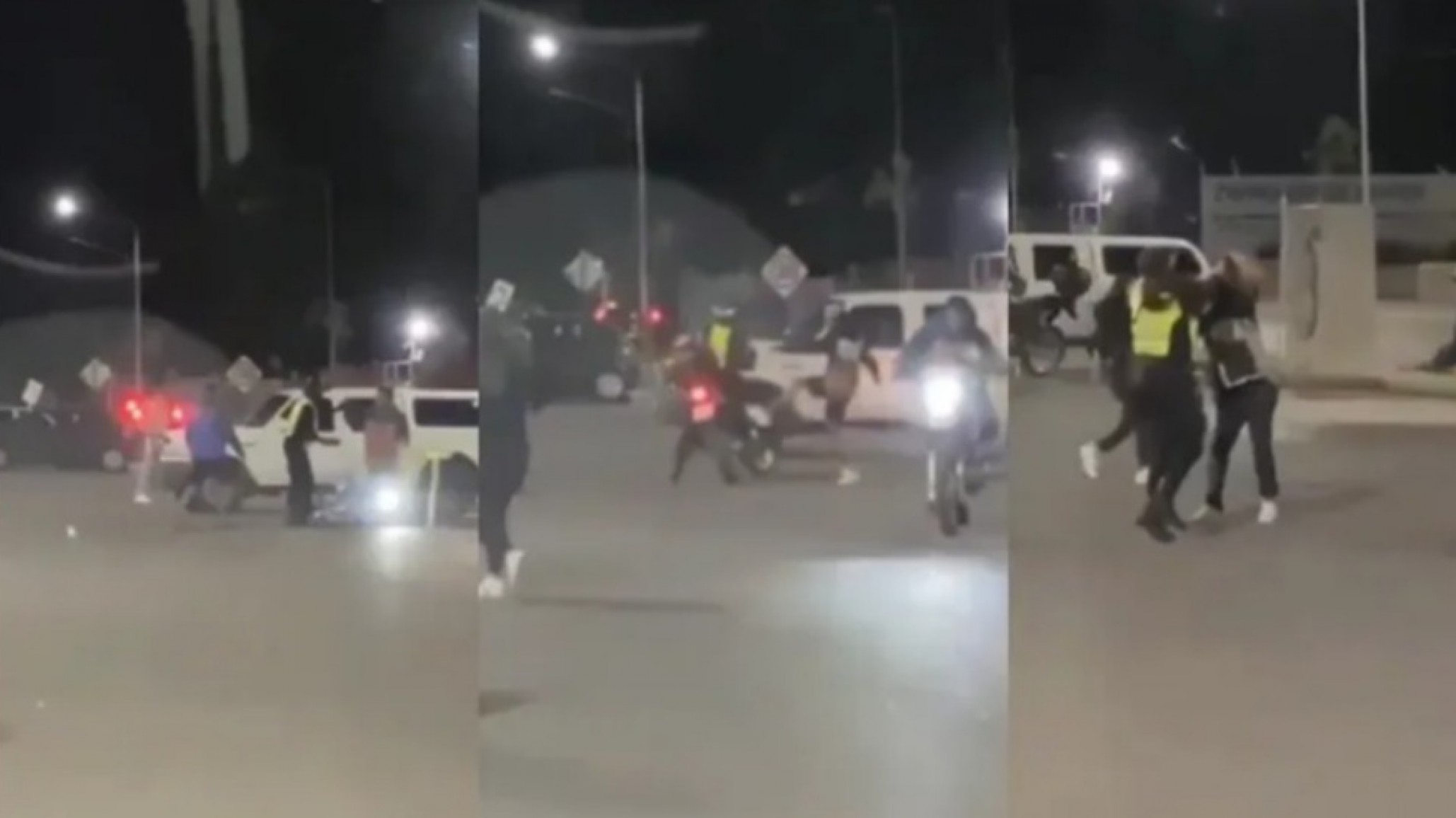 Brutal ataque en manada a inspectores de tránsito