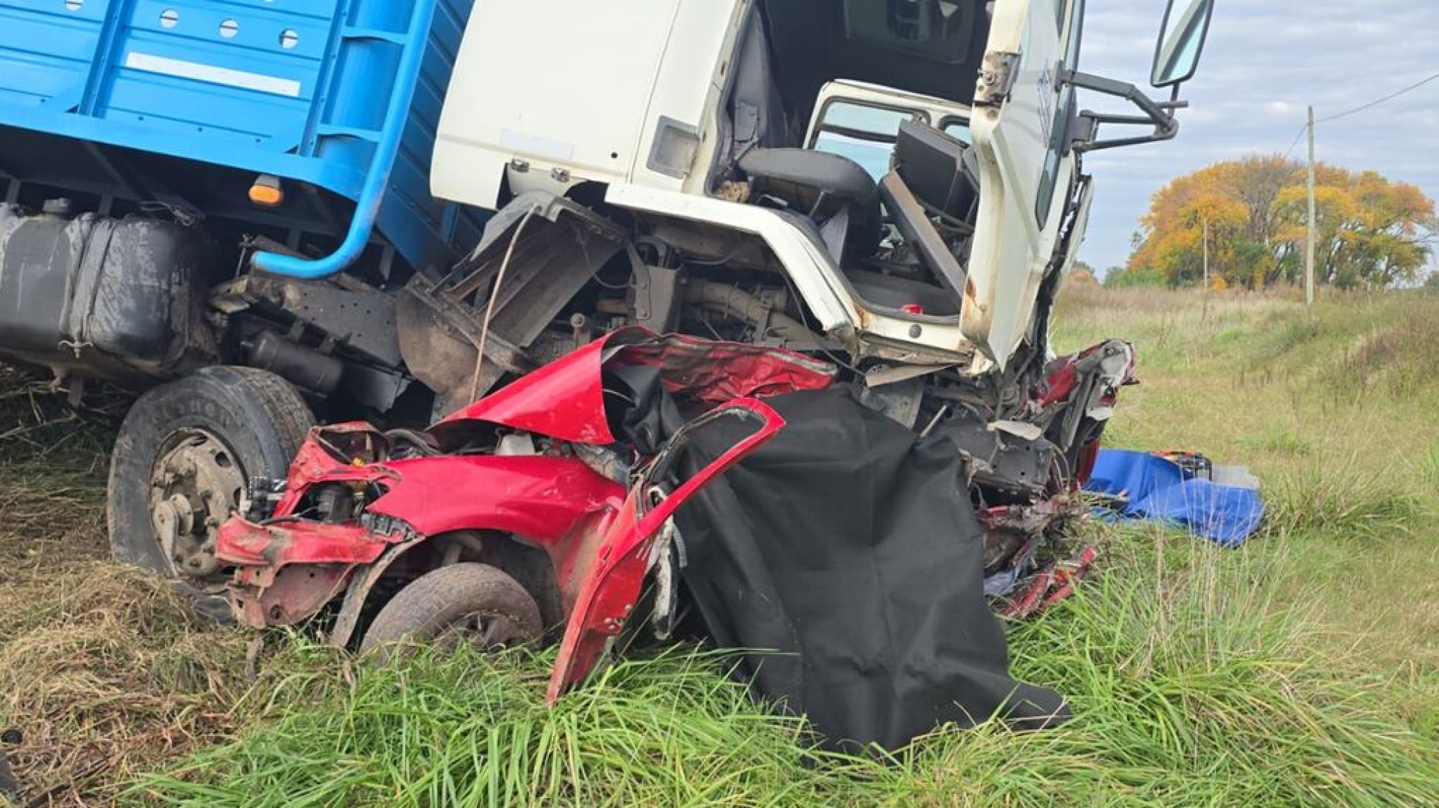 Una sargento de la Policía murió en un choque frontal entre un auto y un camión en Ruta 65