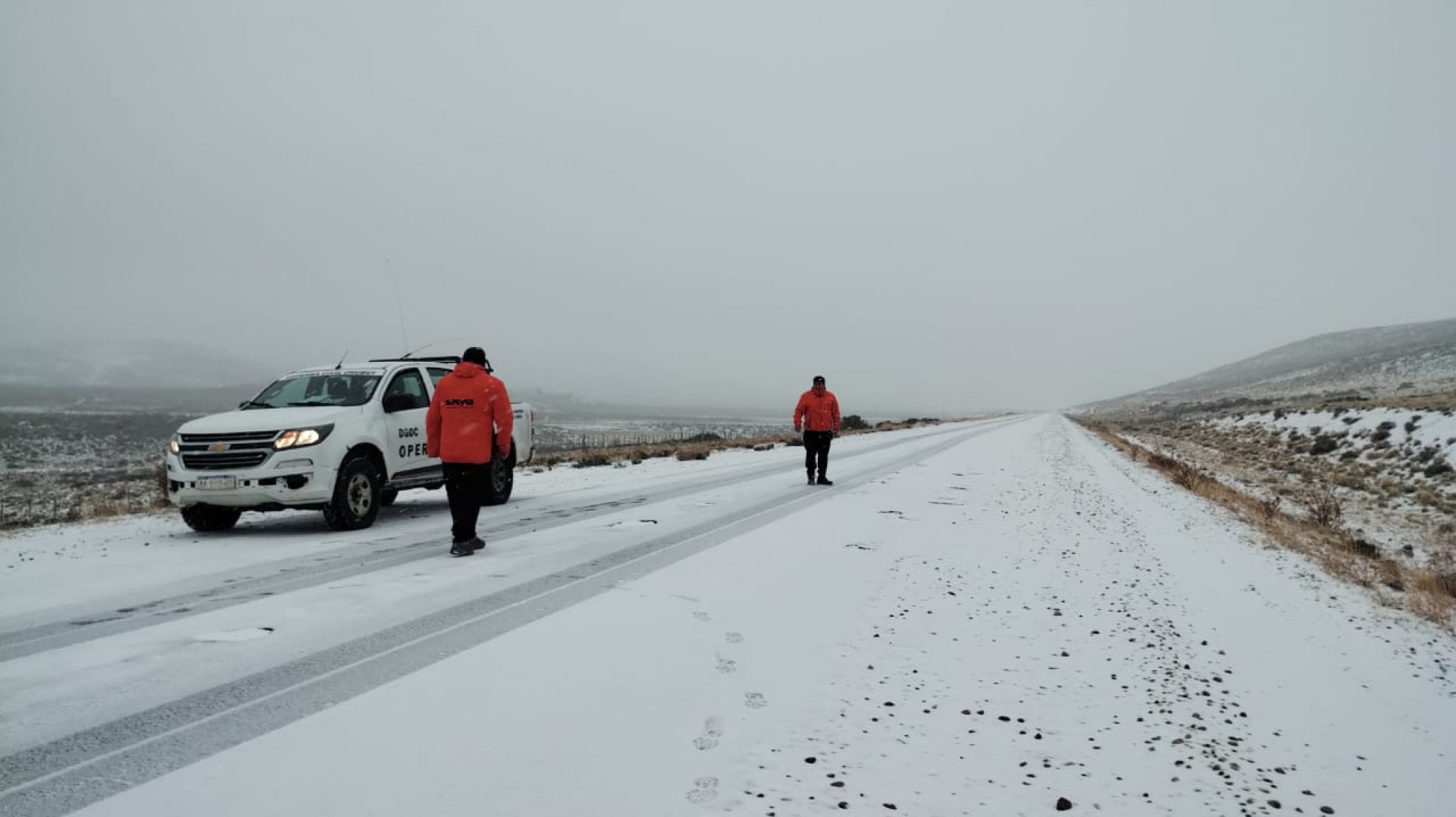 Extrema precaución en Ruta 25 por nevadas entre Paso de Indios y Tecka