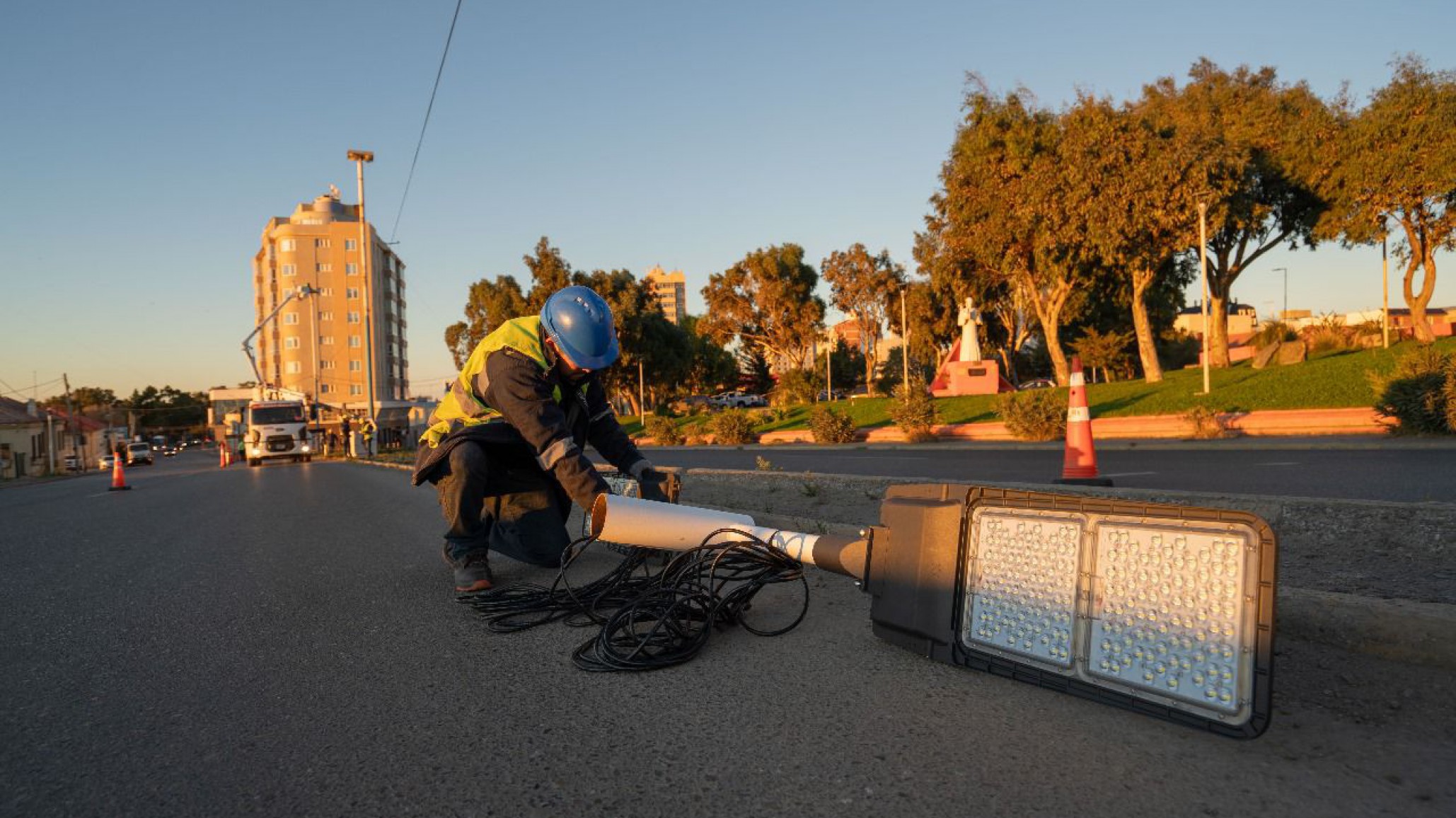 Mayor seguridad lumínica en Ruta Nº3: la SCPL concretó el recambio de luminarias LED
